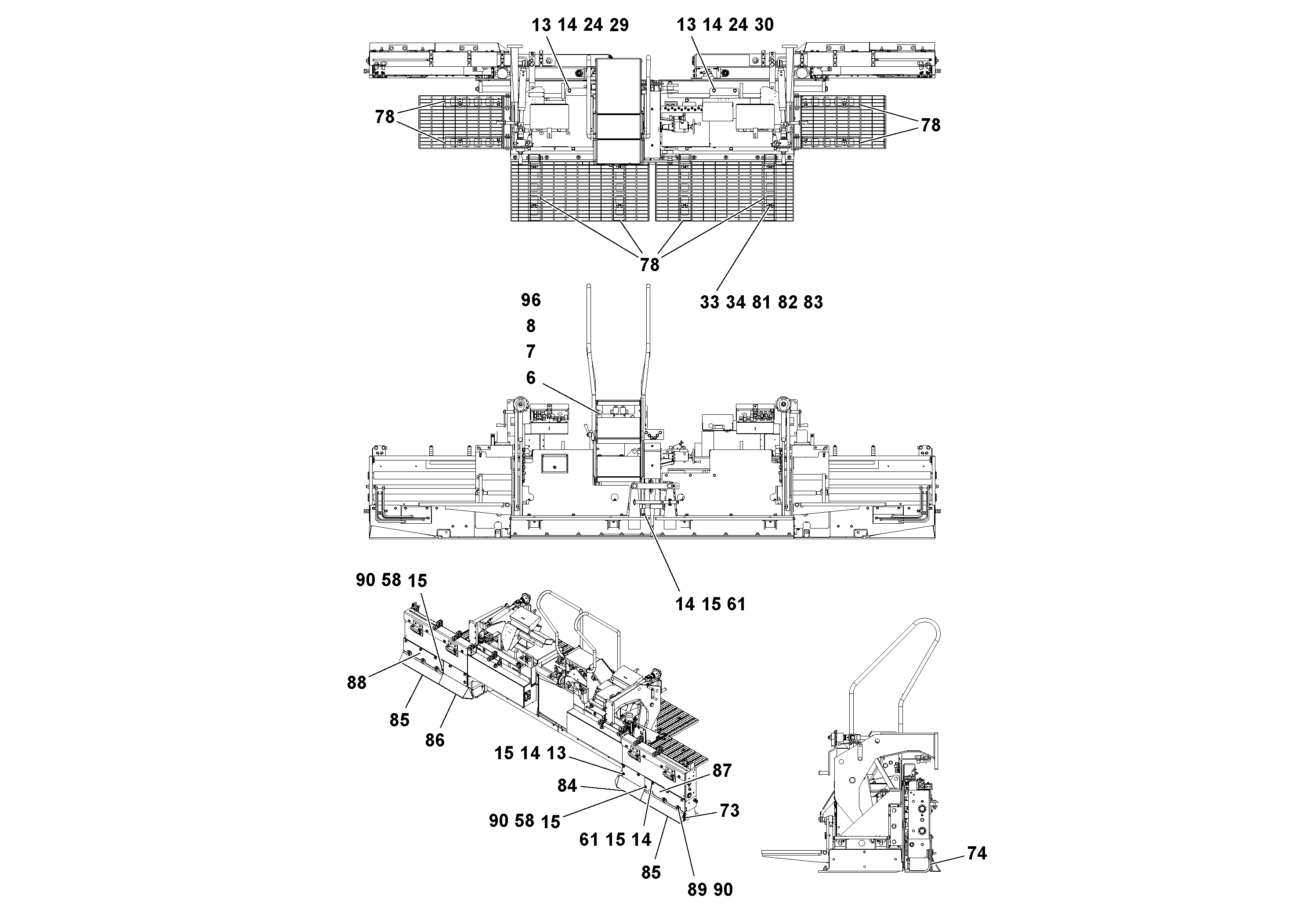 Схема запчастей Volvo Ultimat - 52597 Screed Assembly ULTIMAT 16 ULTIMAT 8/16