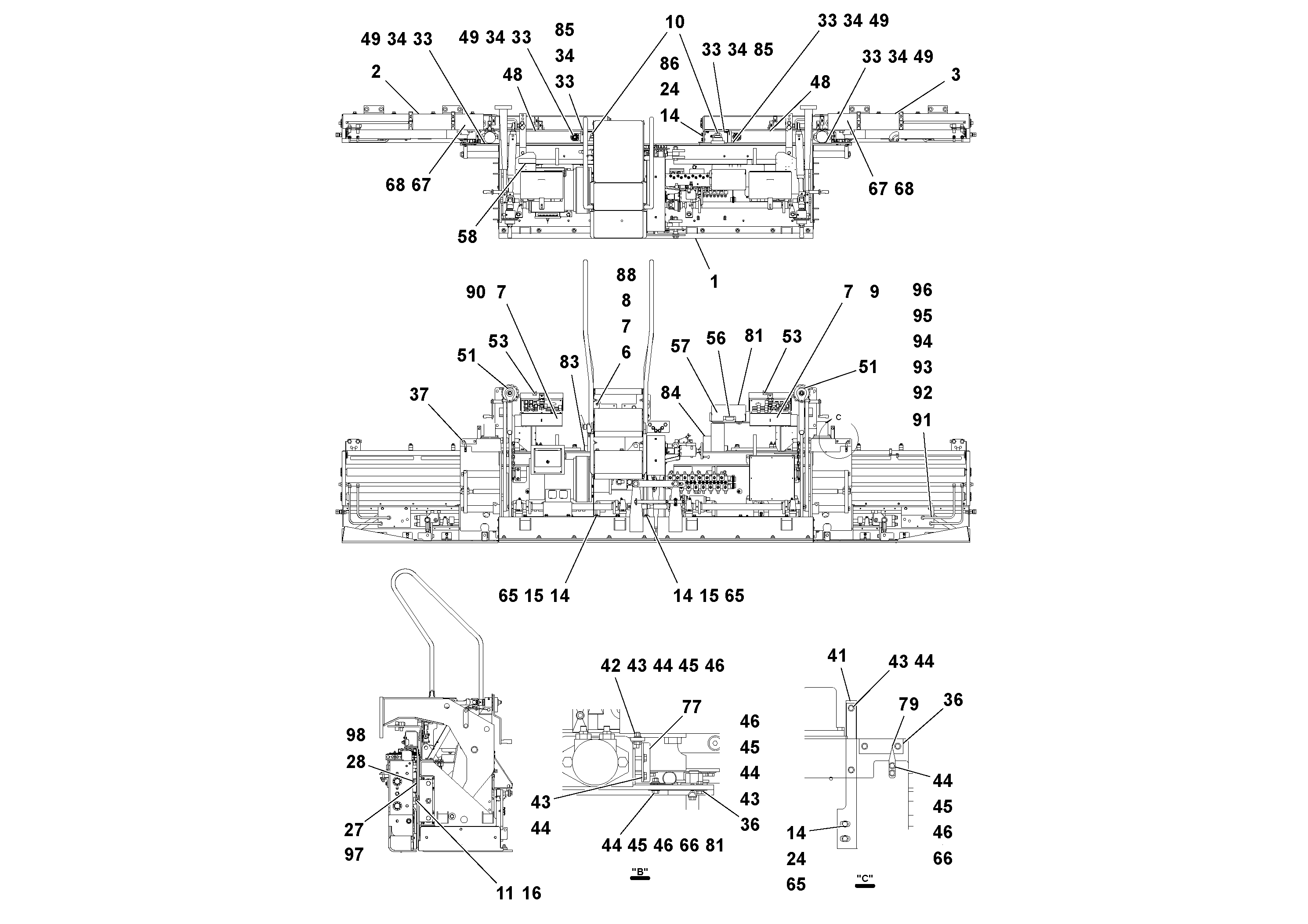 Схема запчастей Volvo Ultimat - 77575 Screed Assembly ULTIMAT 16 ULTIMAT 8/16