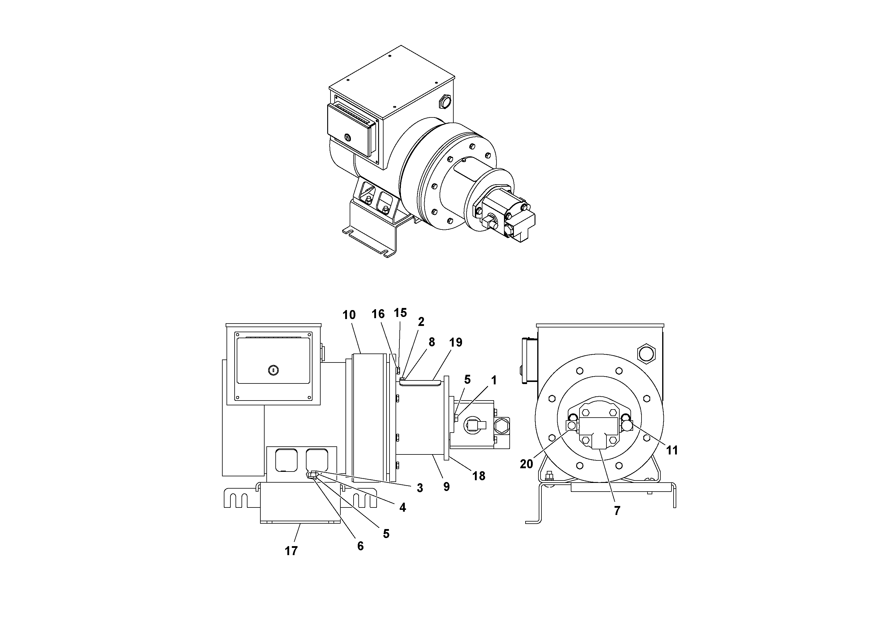 Схема запчастей Volvo Ultimat - 52605 Alternator Assembly ULTIMAT 16 ULTIMAT 8/16