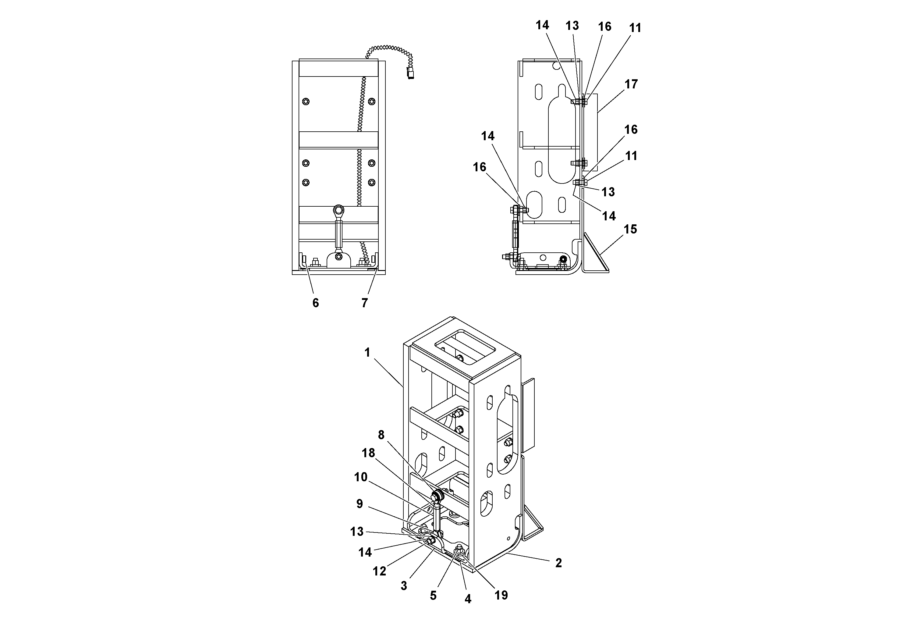 Схема запчастей Volvo Ultimat - 4196 Bolt-on Extension Assembly Option ULTIMAT 16 ULTIMAT 8/16