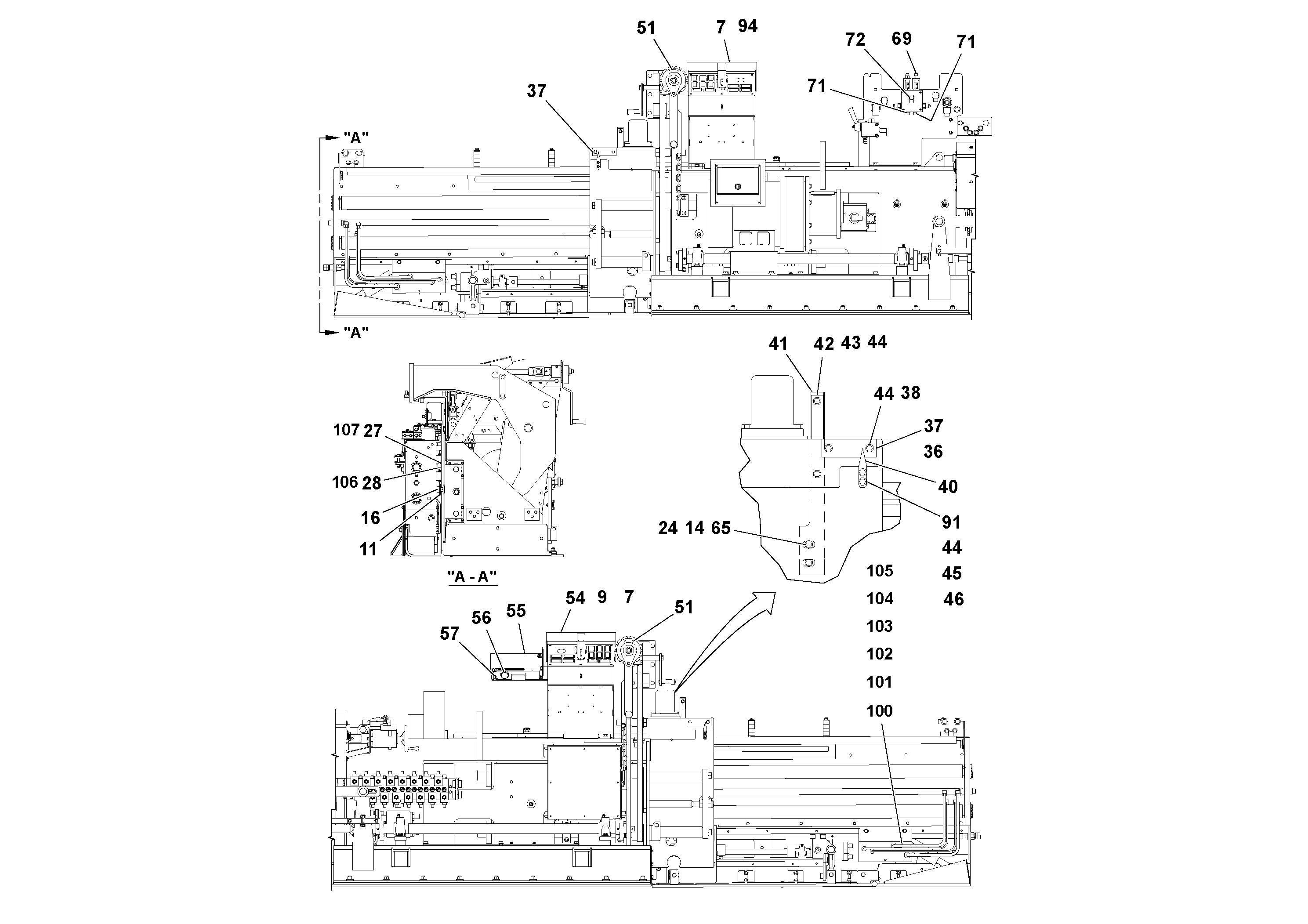 Схема запчастей Volvo Ultimat - 44515 Screed Assembly ULTIMAT 20 ULTIMAT 10/20