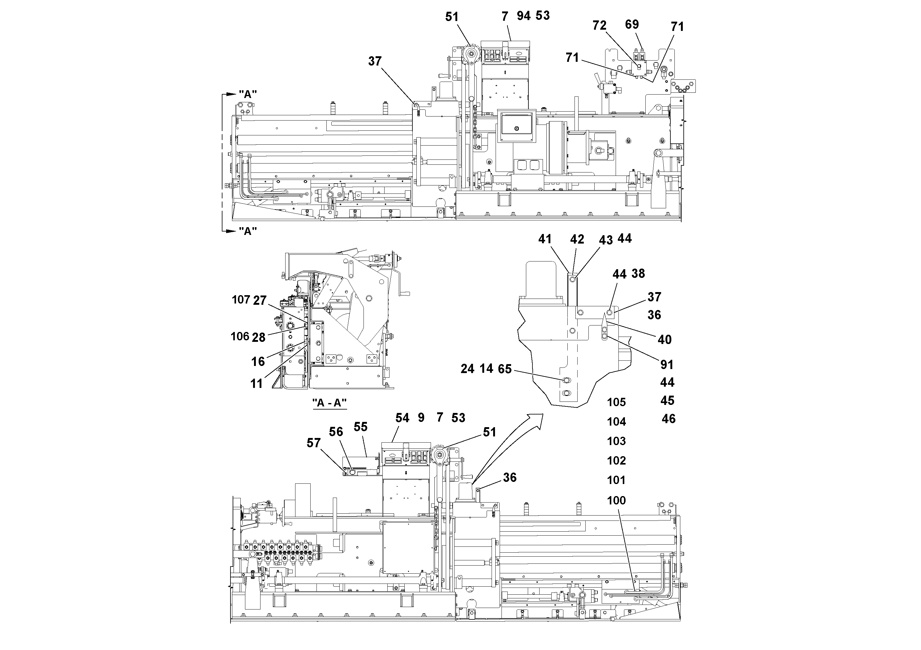 Схема запчастей Volvo Ultimat - 44523 Screed Assembly ULTIMAT 20 ULTIMAT 10/20