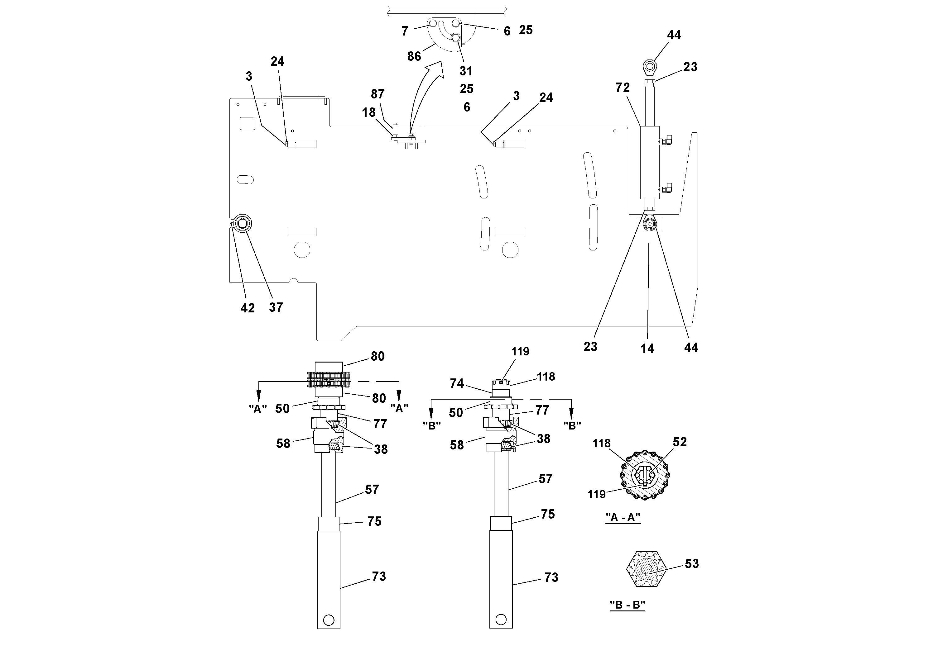 Схема запчастей Volvo Ultimat - 50734 5 Extension Assembly ULTIMAT 20 ULTIMAT 10/20