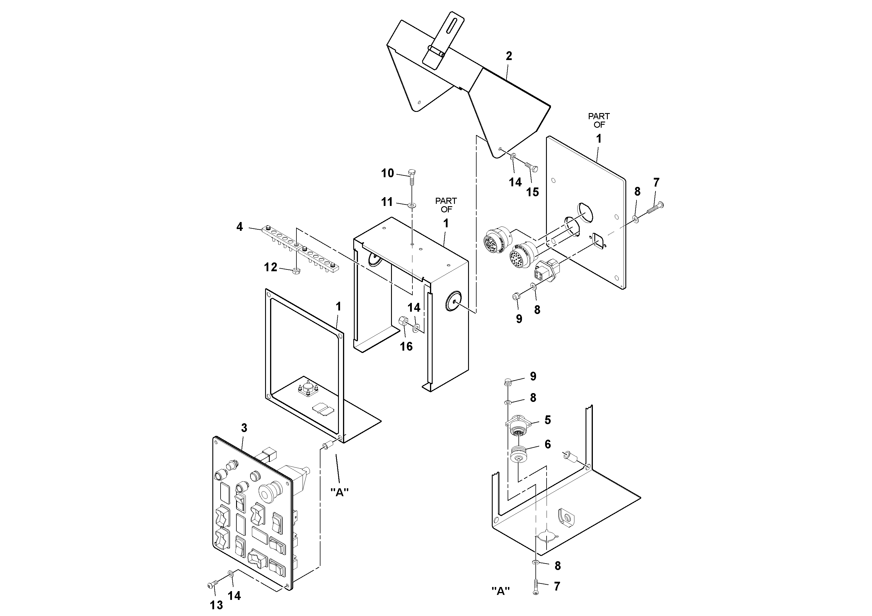 Схема запчастей Volvo Ultimat - 75581 Screed Console Assembly ULTIMAT 200