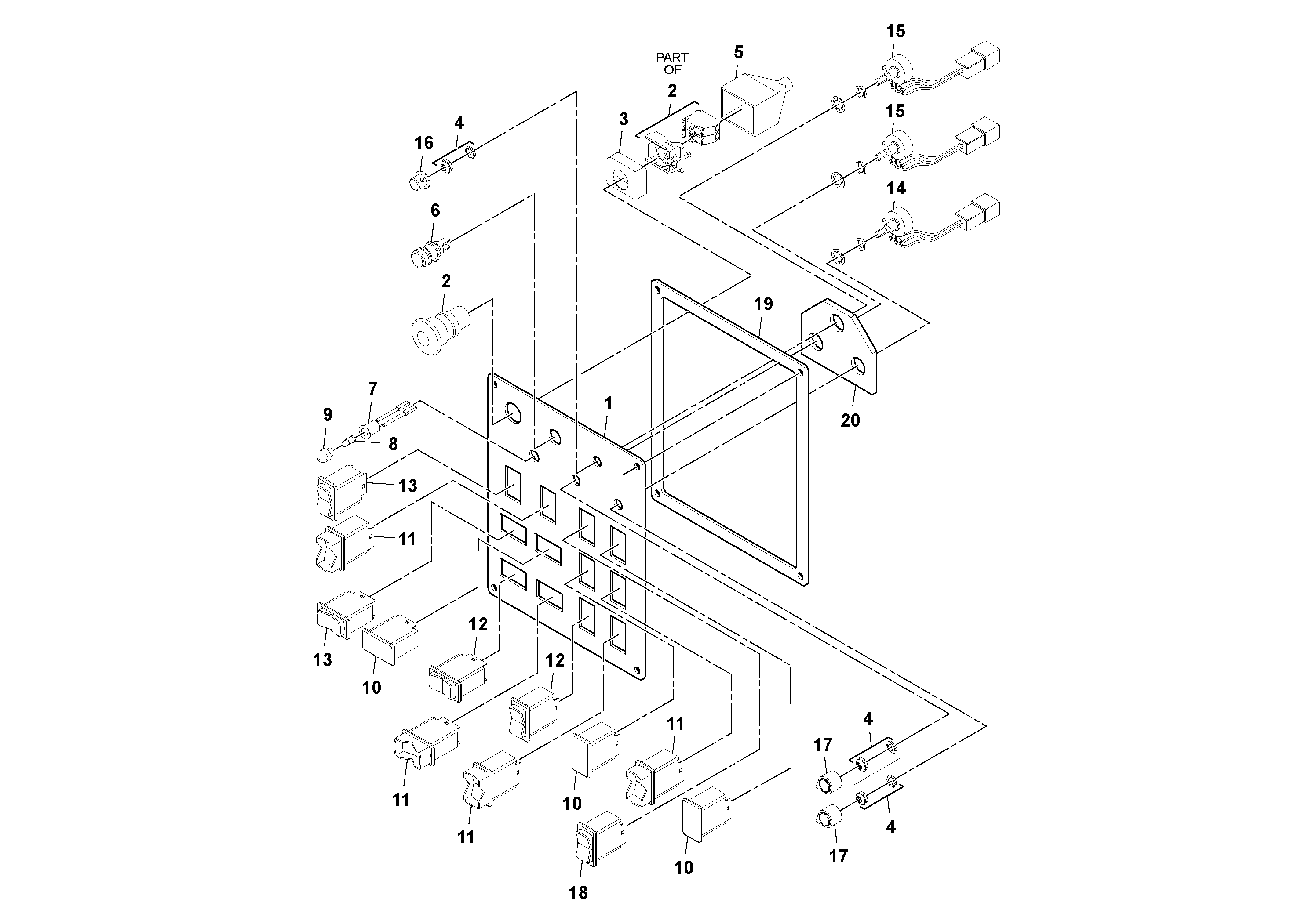 Схема запчастей Volvo Ultimat - 76806 Panel Assembly ULTIMAT 200
