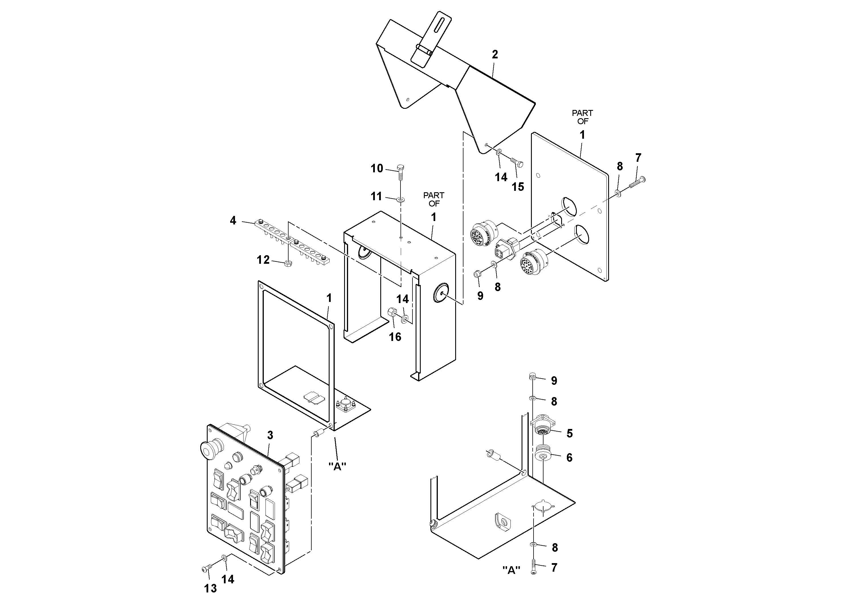 Схема запчастей Volvo Ultimat - 87978 Screed Console Assembly ULTIMAT 200