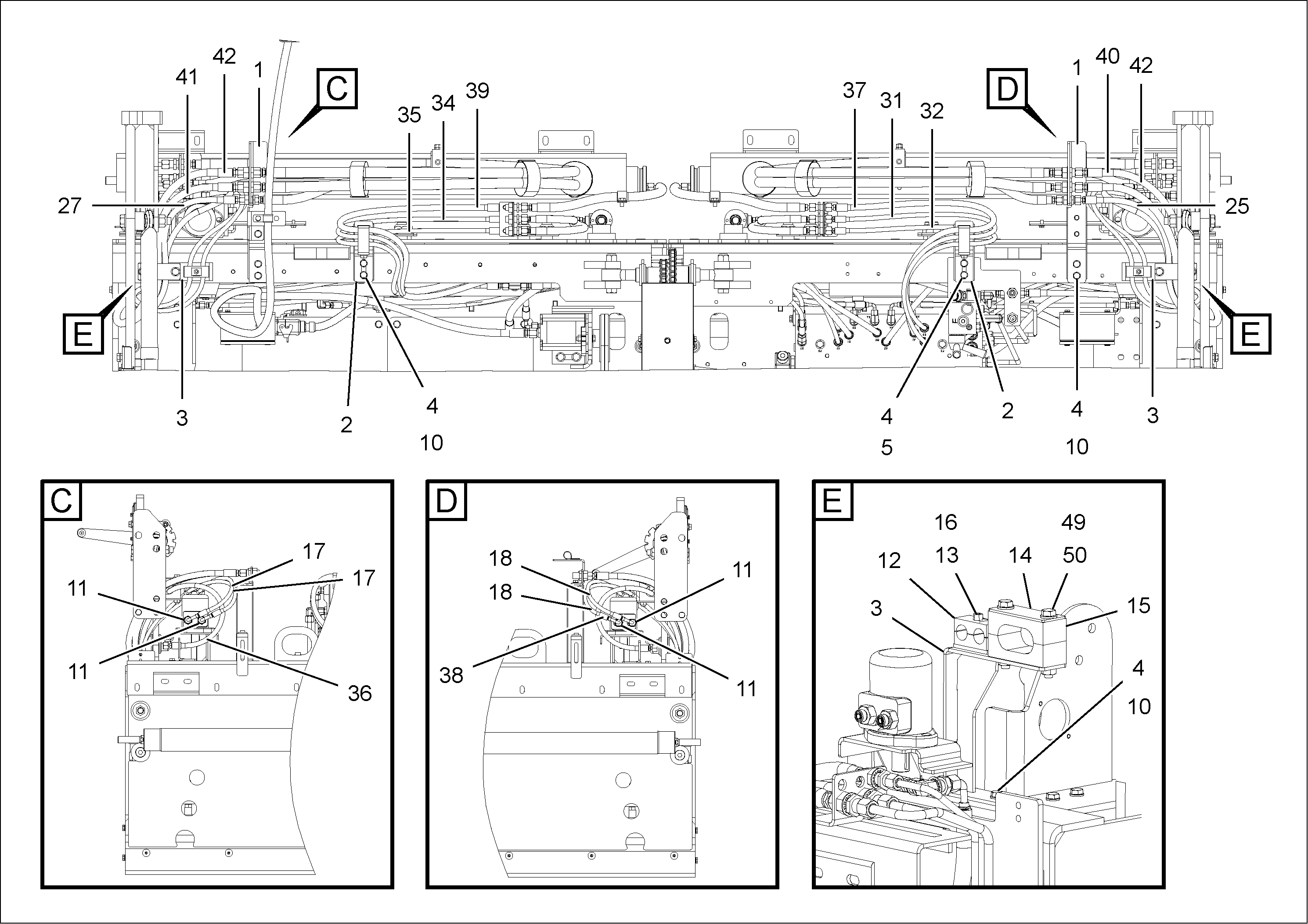 Схема запчастей Volvo Ultimat - 101038 Hydraulic installation ULTIMAT 200