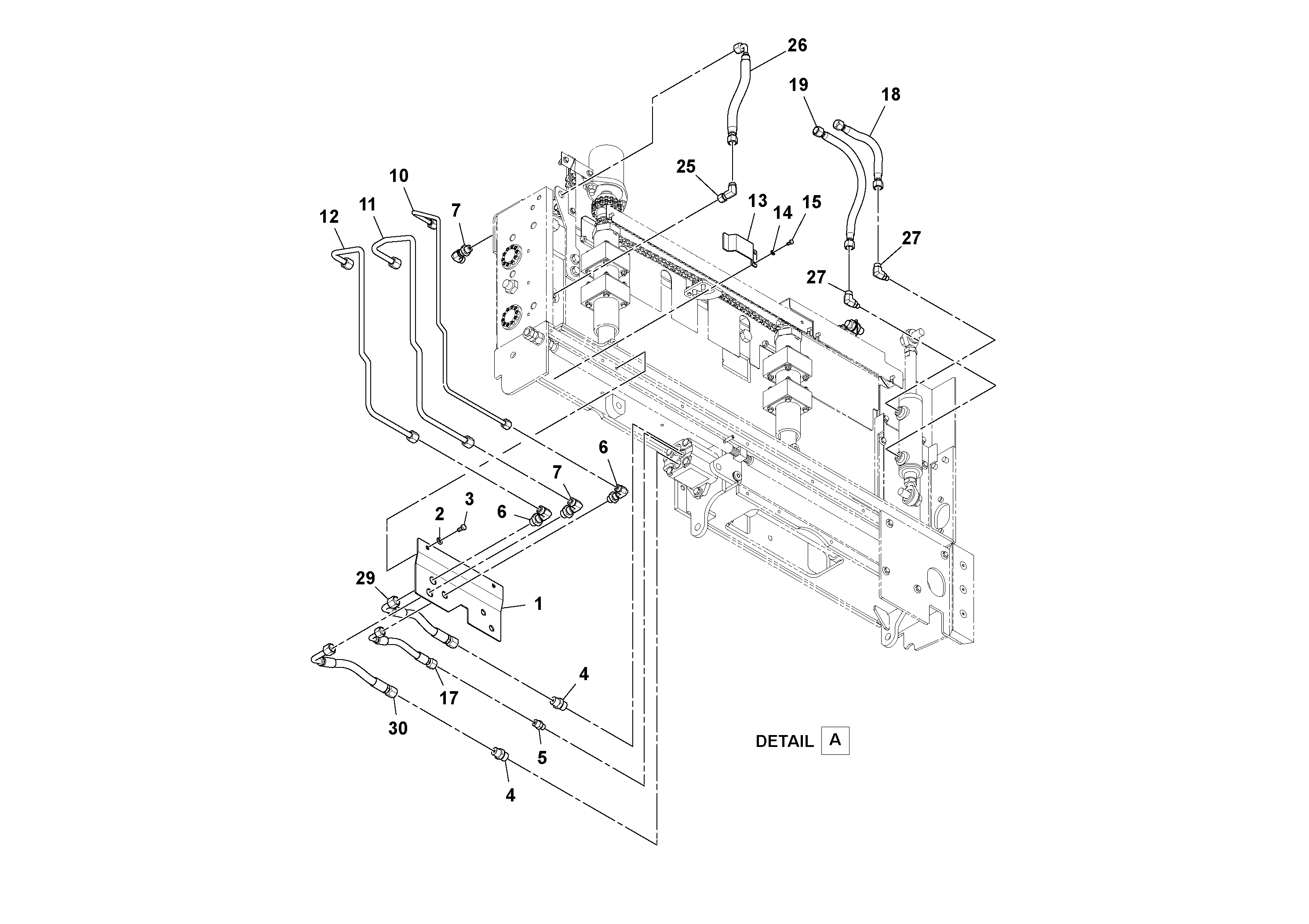 Схема запчастей Volvo Ultimat - 83781 Extension Hydraulic Installation ULTIMAT 200