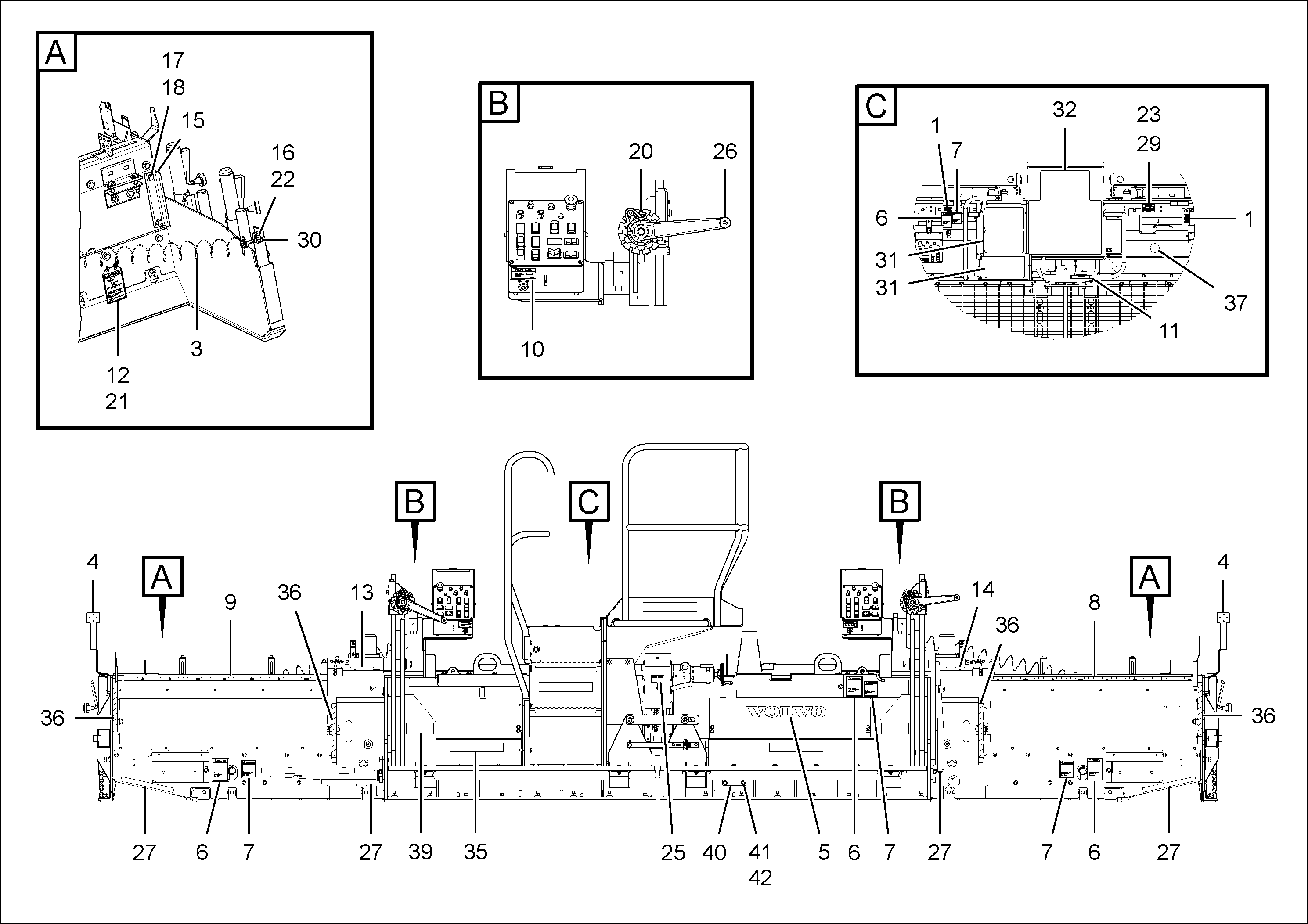Схема запчастей Volvo Ultimat - 106872 Trim Kit ULTIMAT 200
