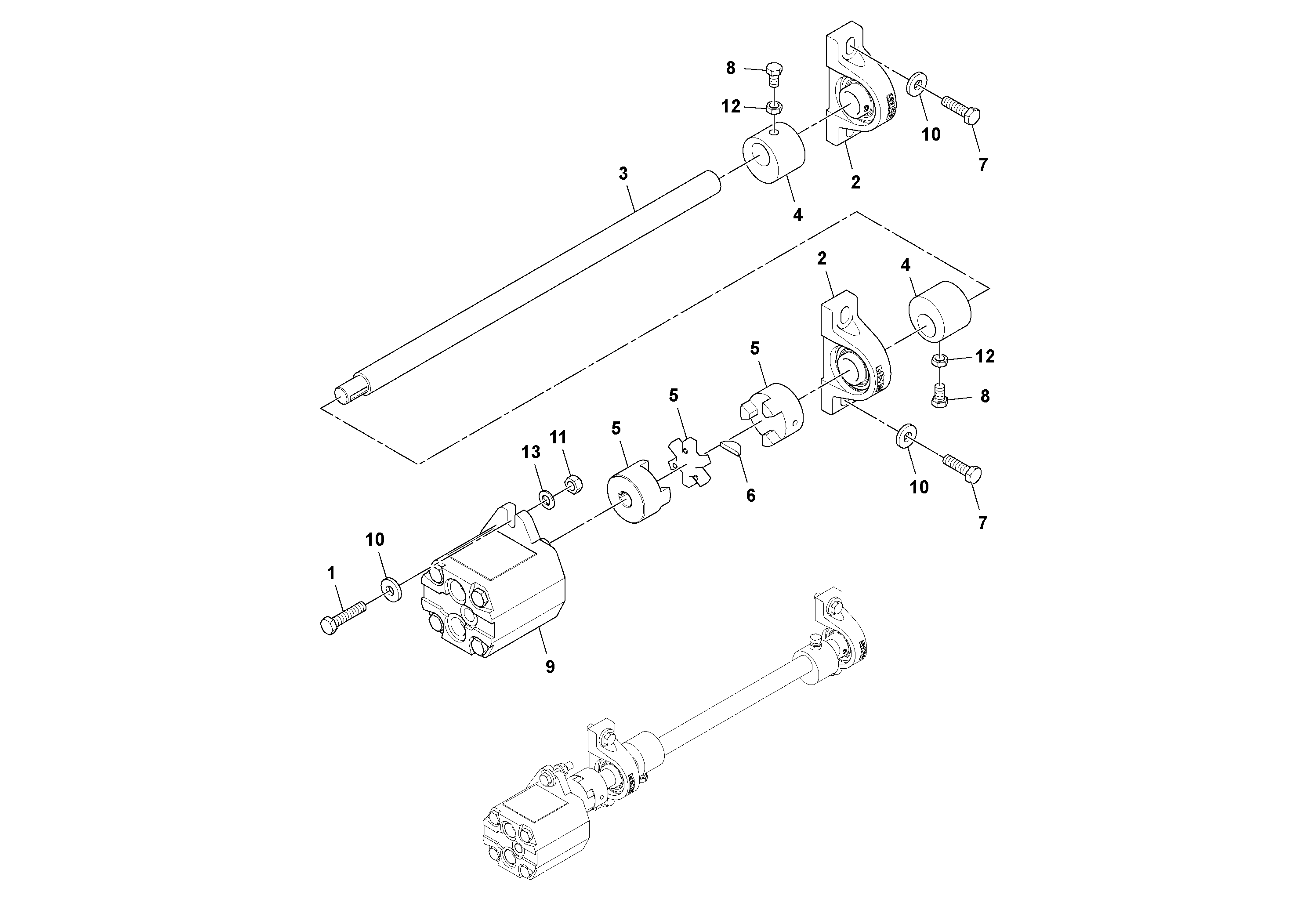 Схема запчастей Volvo Ultimat - 72850 Extension Vibration Assembly ULTIMAT 200