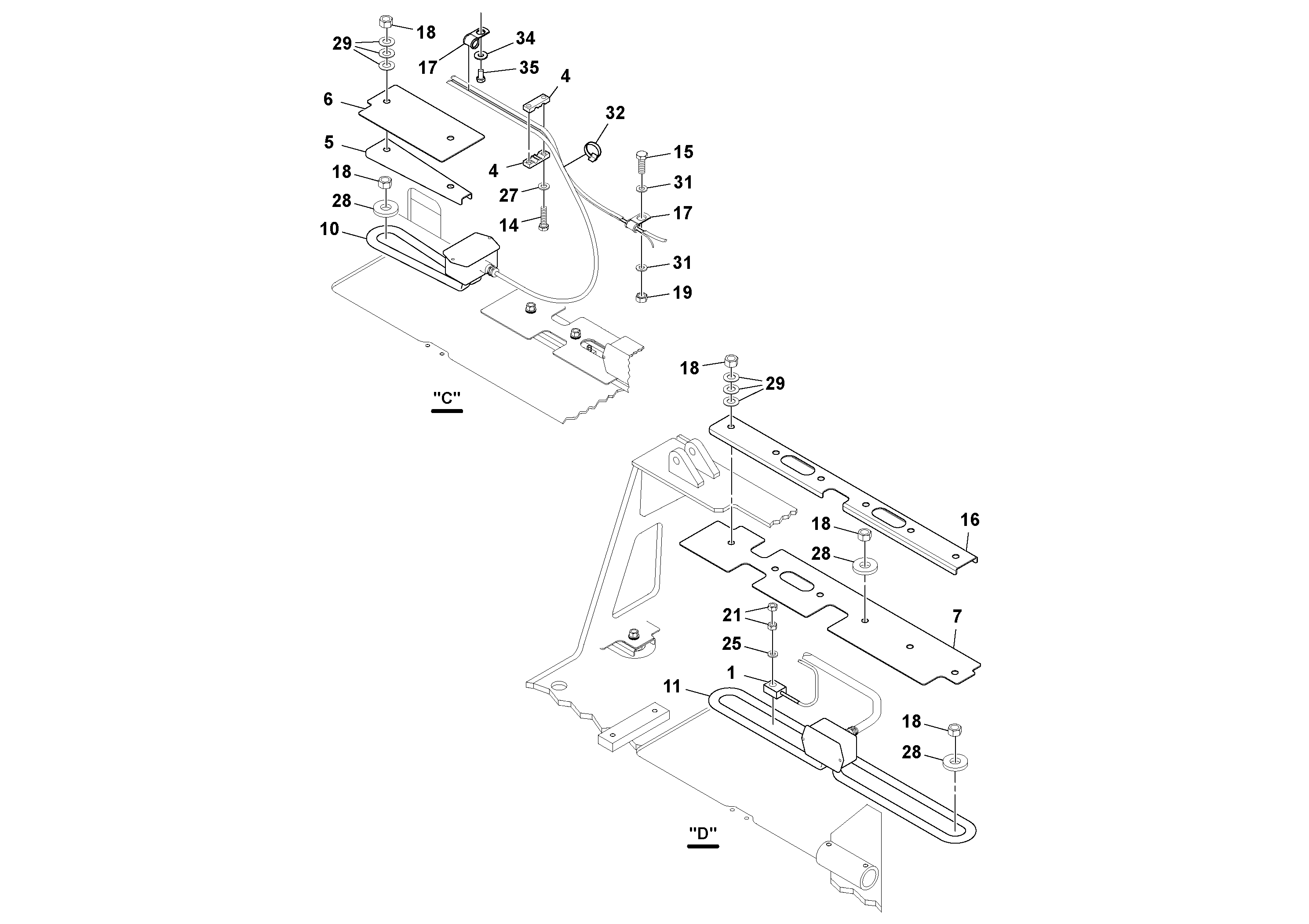 Схема запчастей Volvo Ultimat - 77253 Heater Bar Installation ULTIMAT 200