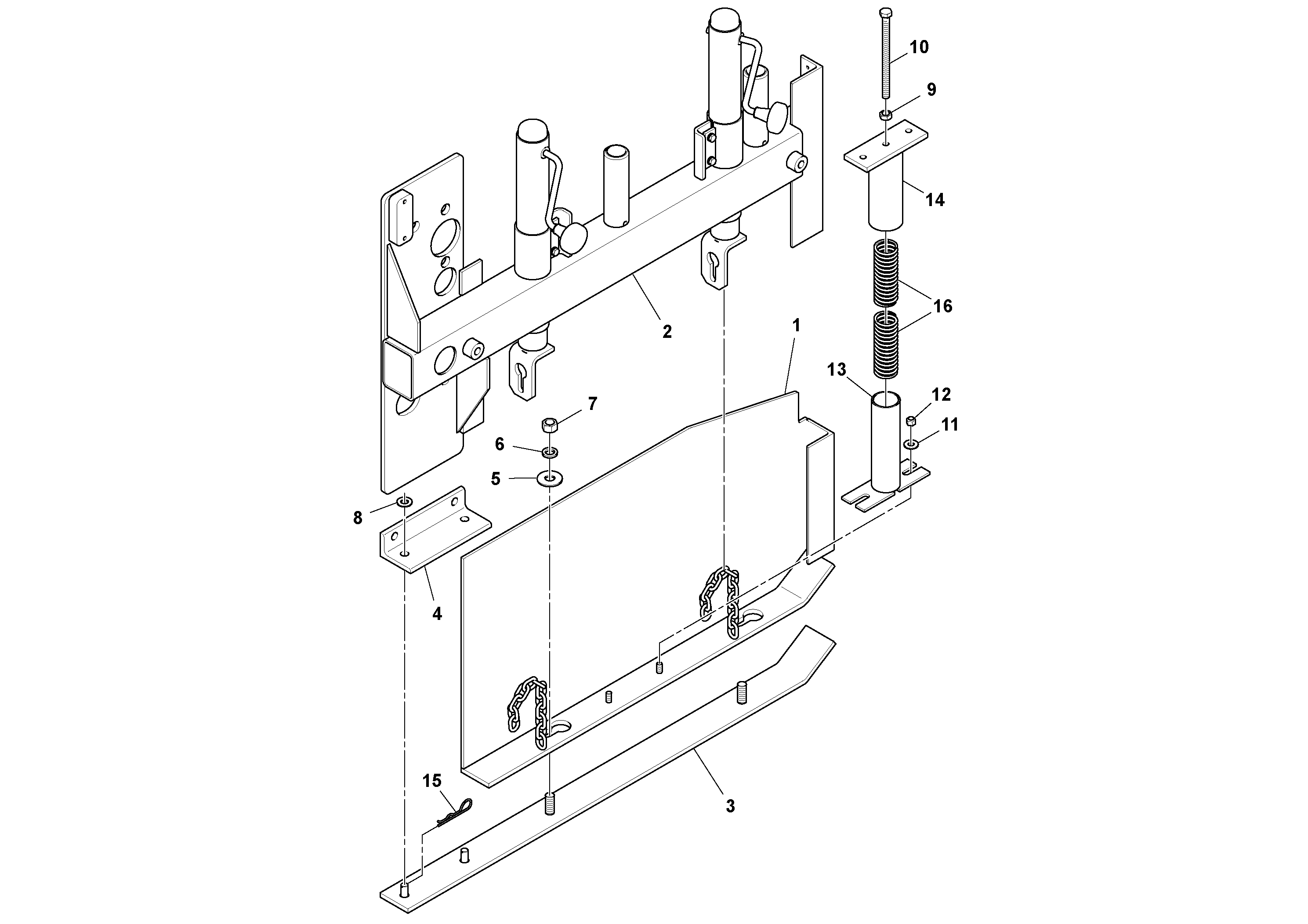 Схема запчастей Volvo Ultimat - 83728 Edger Guide Assembly ULTIMAT 200