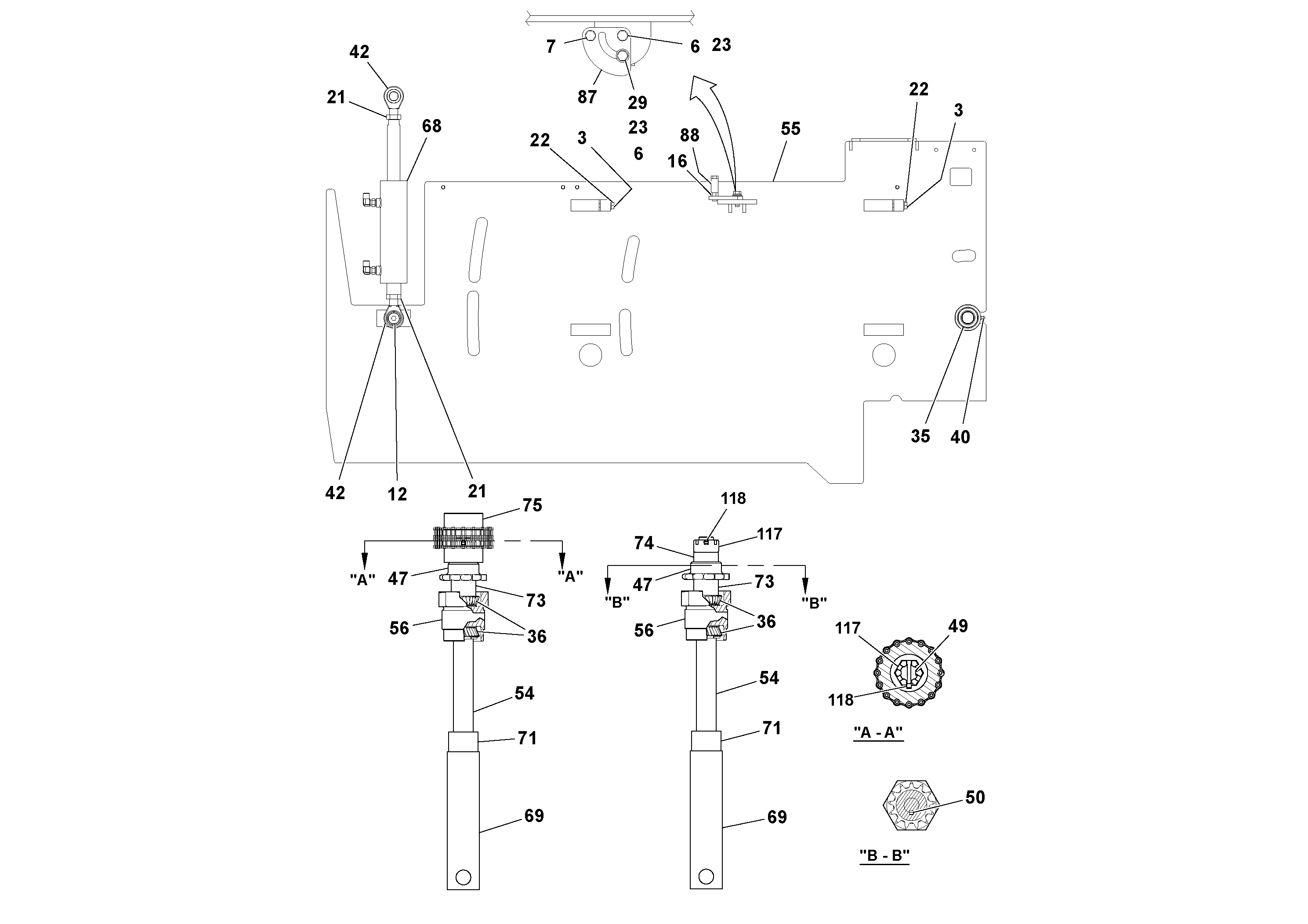 Схема запчастей Volvo Ultimat - 54350 5 Extension Assembly ULTIMAT 20 ULTIMAT 10/20
