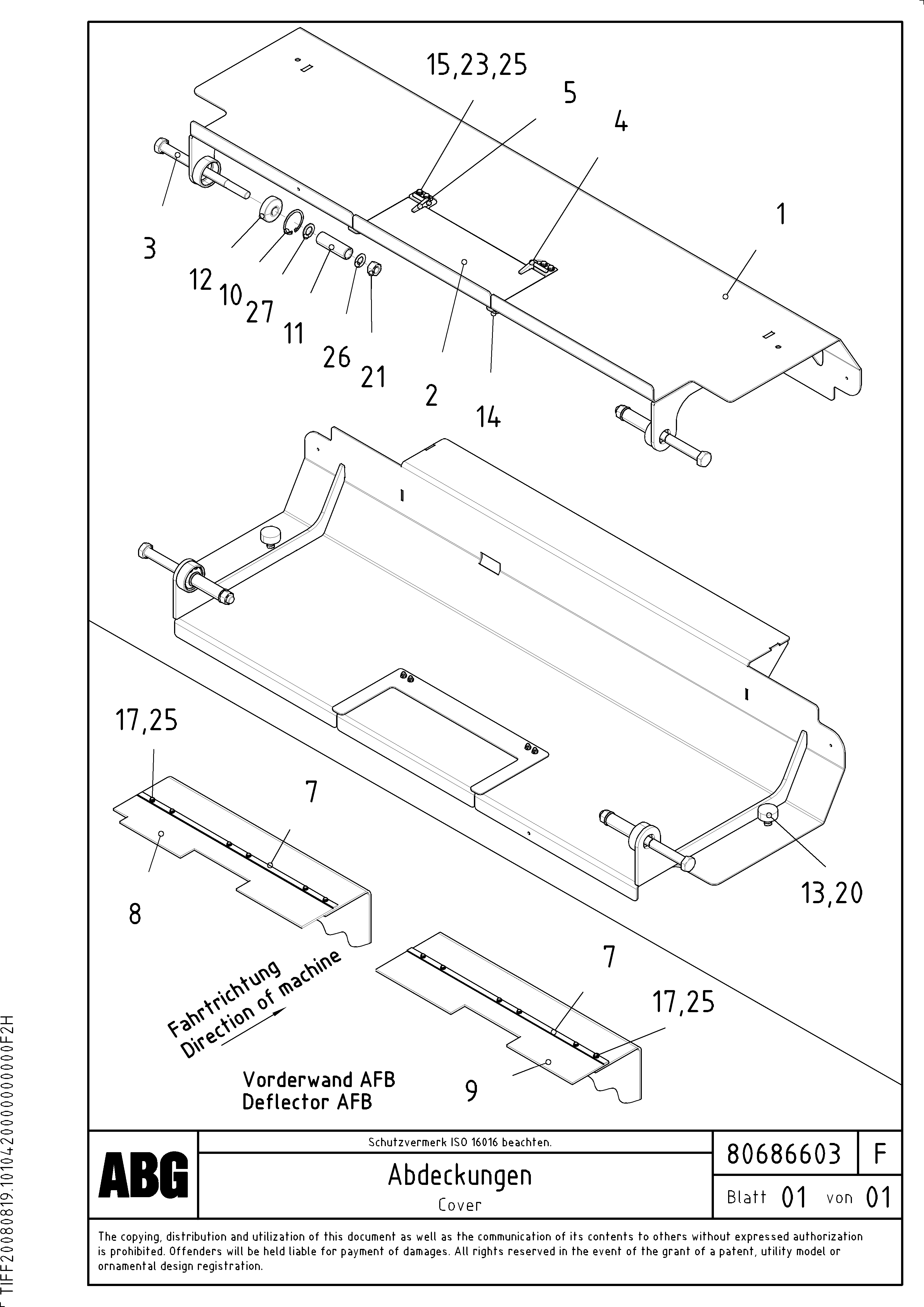 Схема запчастей Volvo VB 50 - 71248 Cover plate for basic screed VB 50 ATT. SCREEDS 2,0 - 5,0M ABG3870
