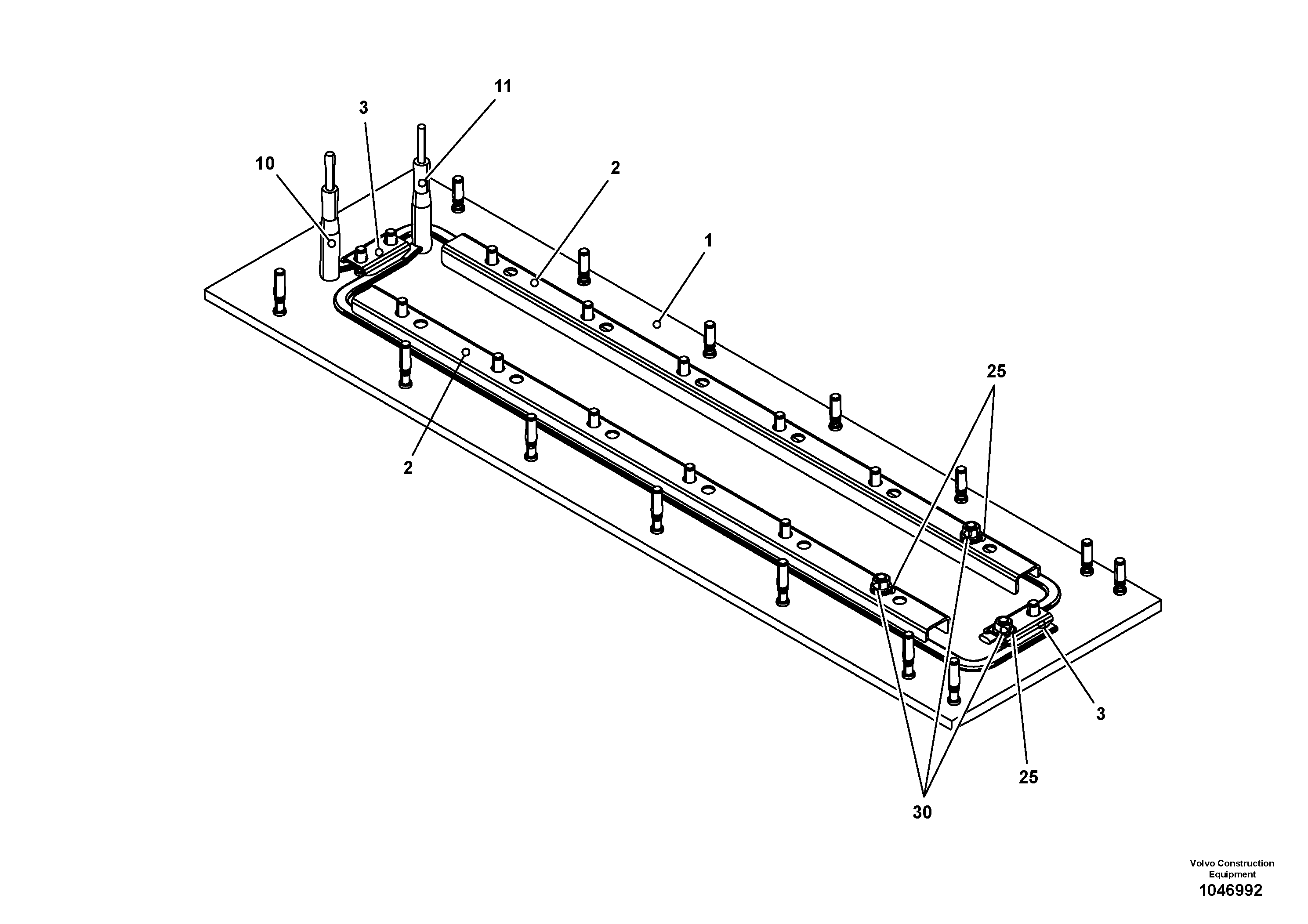 Схема запчастей Volvo VB 78 ETC - 66266 Heated screed plate for basic screed VB 78 ETC ATT. SCREED 2,5 - 9,0 M ABG5820/6820/7820/7820B