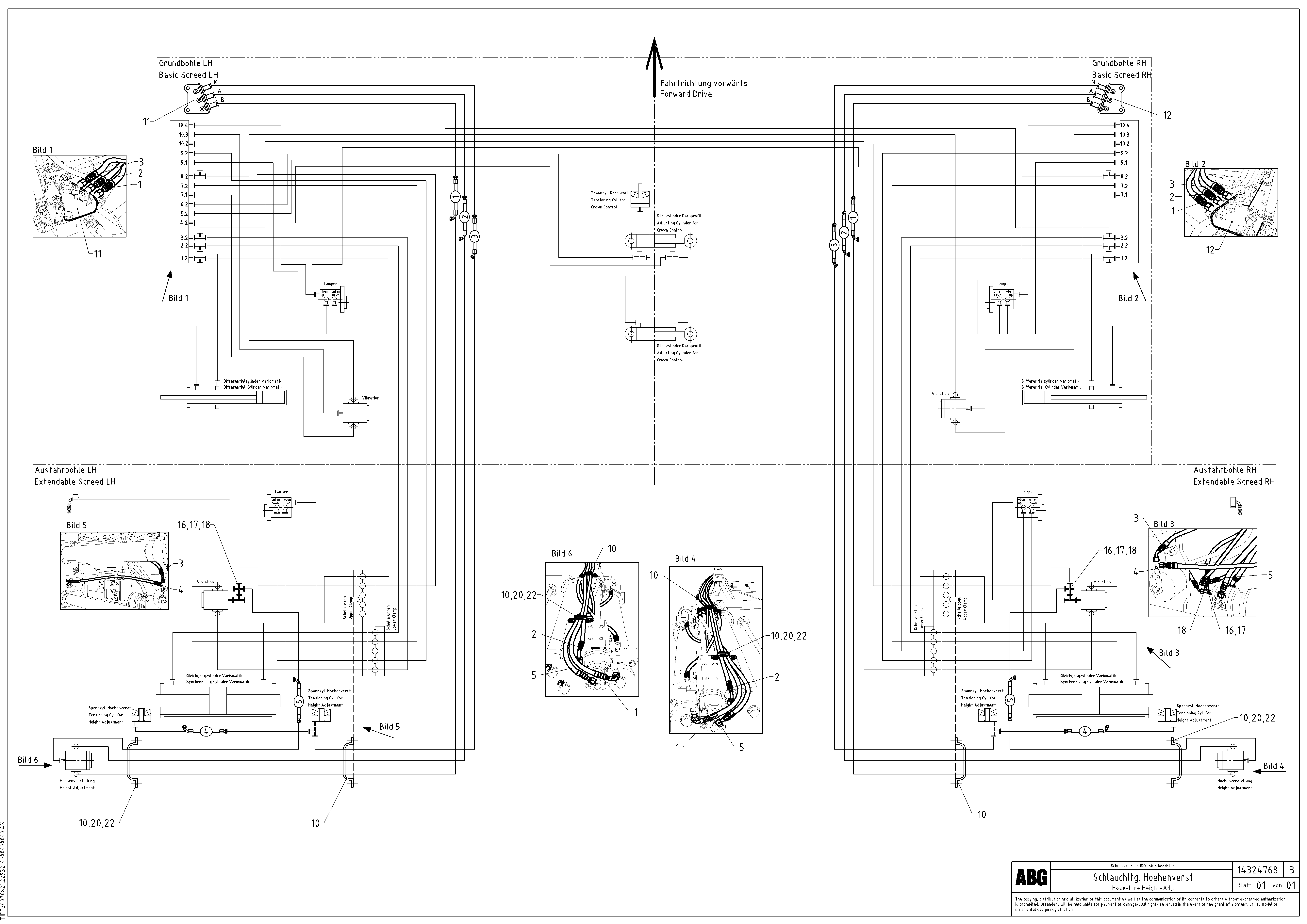 Схема запчастей Volvo VB 78 ETC - 82930 Hose-line, height-adjustment on basic and extandable screed VB 78 ETC ATT. SCREED 2,5 - 9,0 M ABG5820/6820/7820/7820B