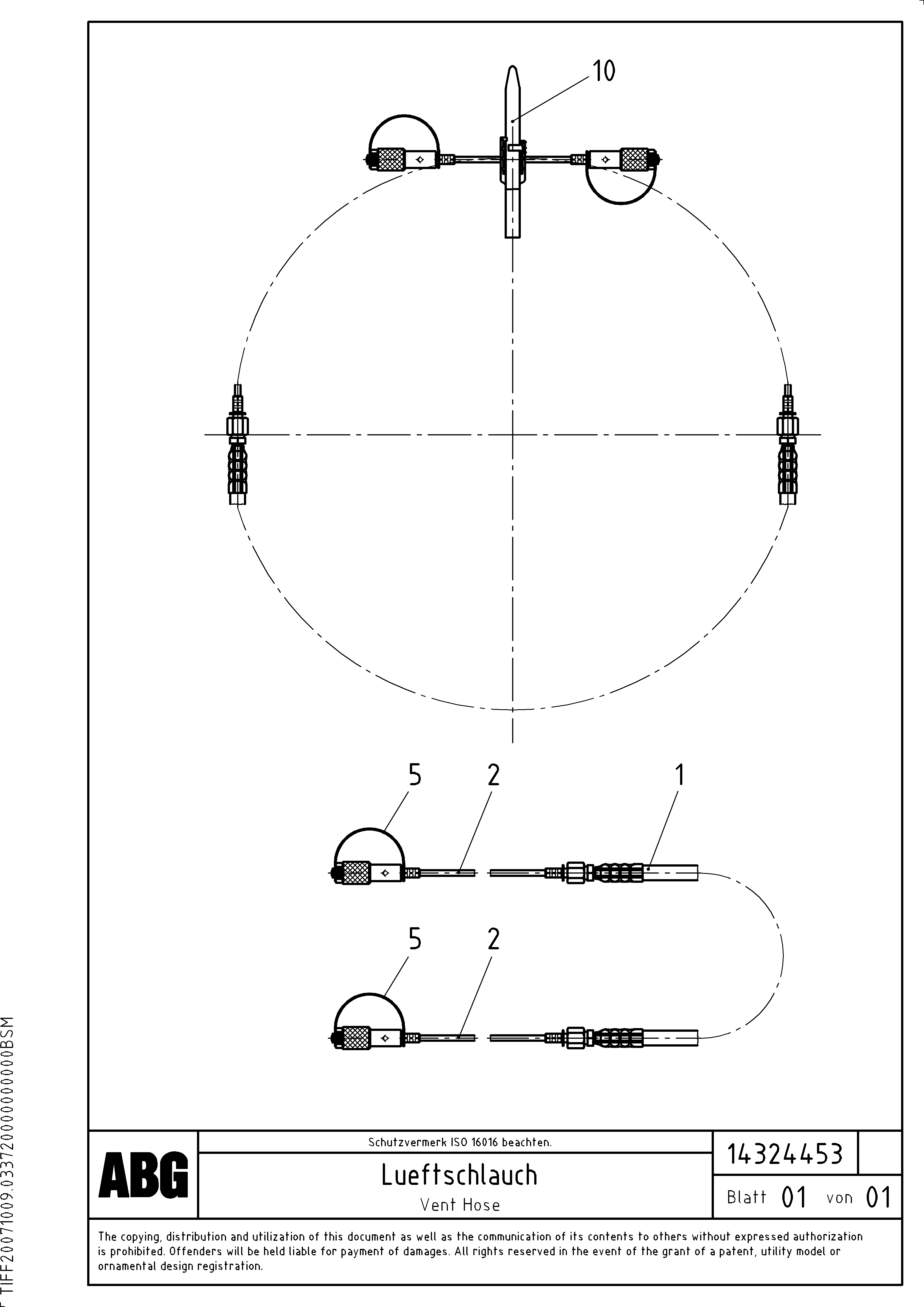 Схема запчастей Volvo VB 78 ETC - 3511 Vent Hose VB 78 ETC ATT. SCREED 2,5 - 9,0 M ABG5820/6820/7820/7820B