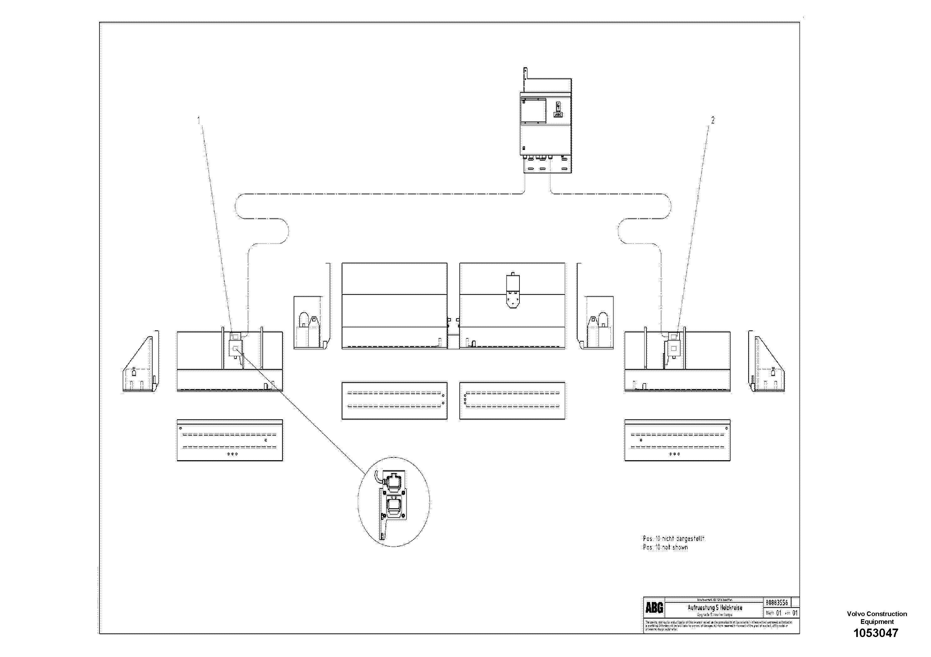 Схема запчастей Volvo VB 78 ETC - 78884 Upgrade 5 heater loops for extandable screed VB 78 ETC ATT. SCREED 2,5 - 9,0 M ABG8820/ABG8820B