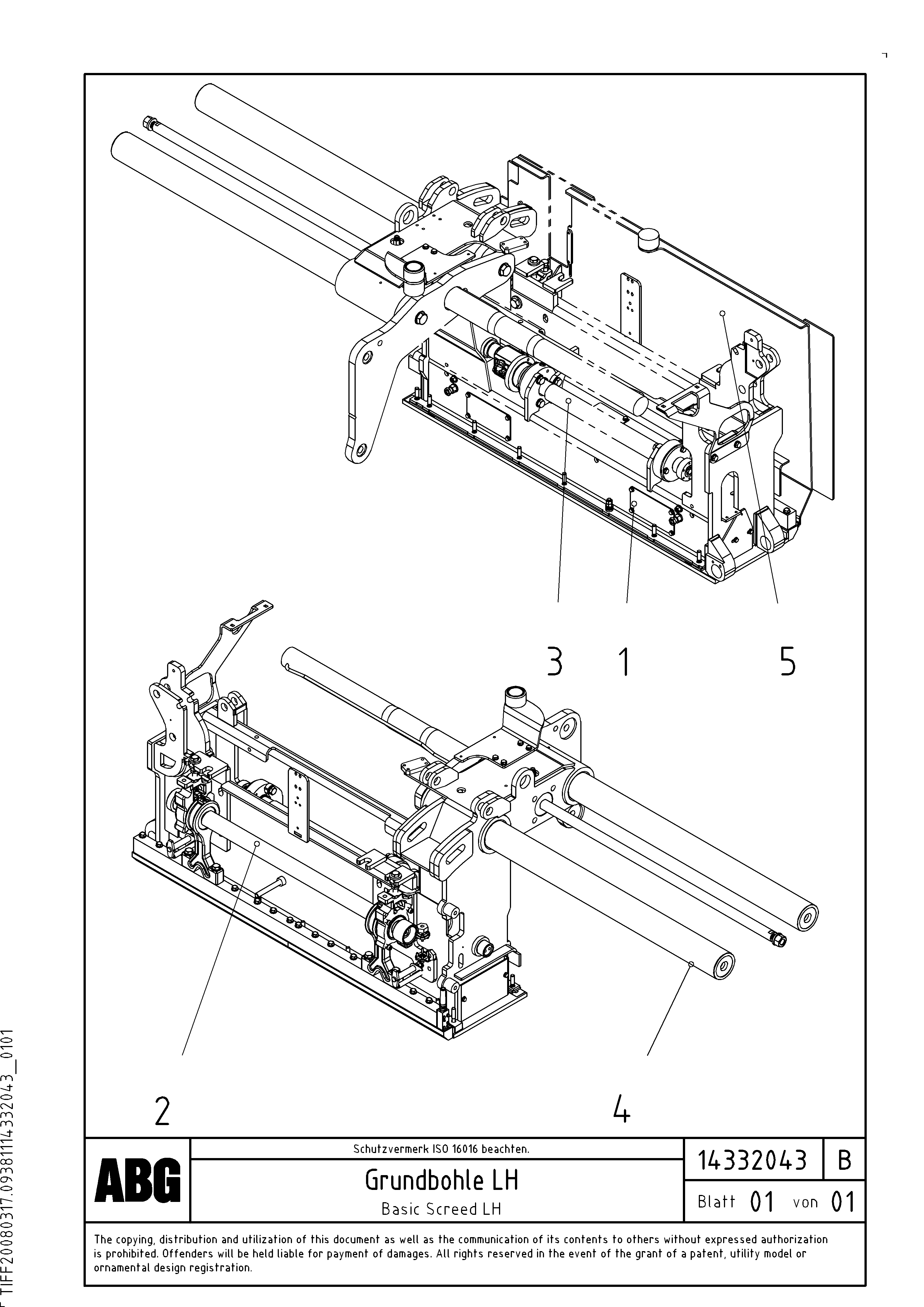 Схема запчастей Volvo VB 88 ETC - 73396 Basic screed VB 88 ETC ATT. SCREED 3,0 - 9,0 M ABG9820