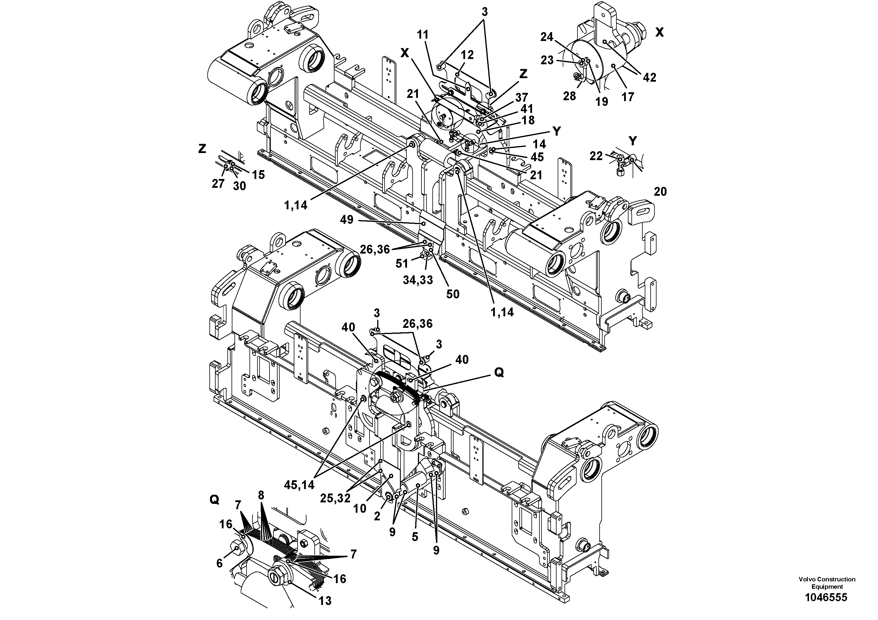 Схема запчастей Volvo VB 88 ETC - 73401 Crown control for basic screed VB 88 ETC ATT. SCREED 3,0 - 10,0M ABG8820, ABG8820B