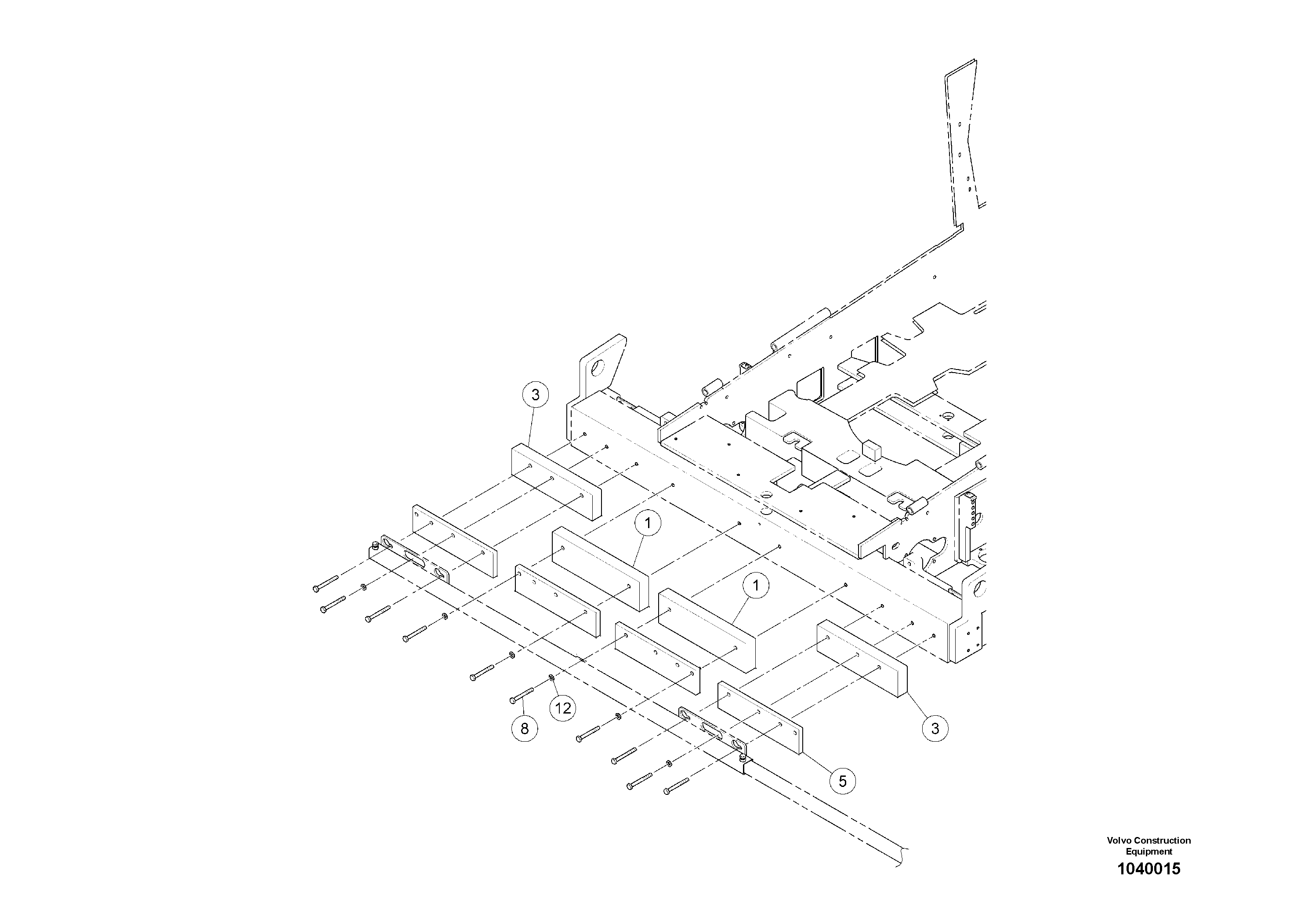 Схема запчастей Volvo VB 88 ETC - 80560 Ballast VB 88 ETC ATT. SCREED 3,0 - 9,0 M ABG6870