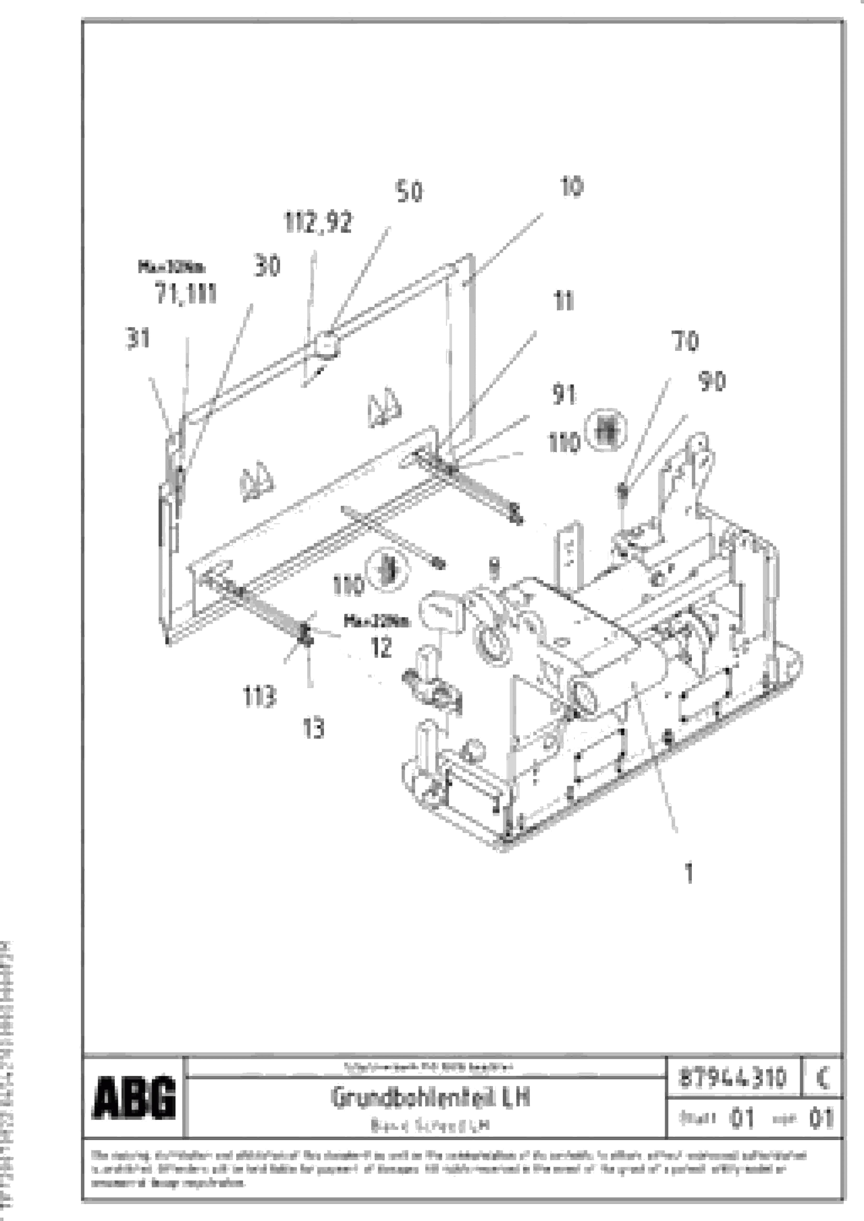 Схема запчастей Volvo VDT-V 78 GTC - 66126 Deflector plate for basic screed VDT-V 78 GTC ATT. SCREEDS 2,5 - 9,0M ABG6820,ABG7820,ABG7820B