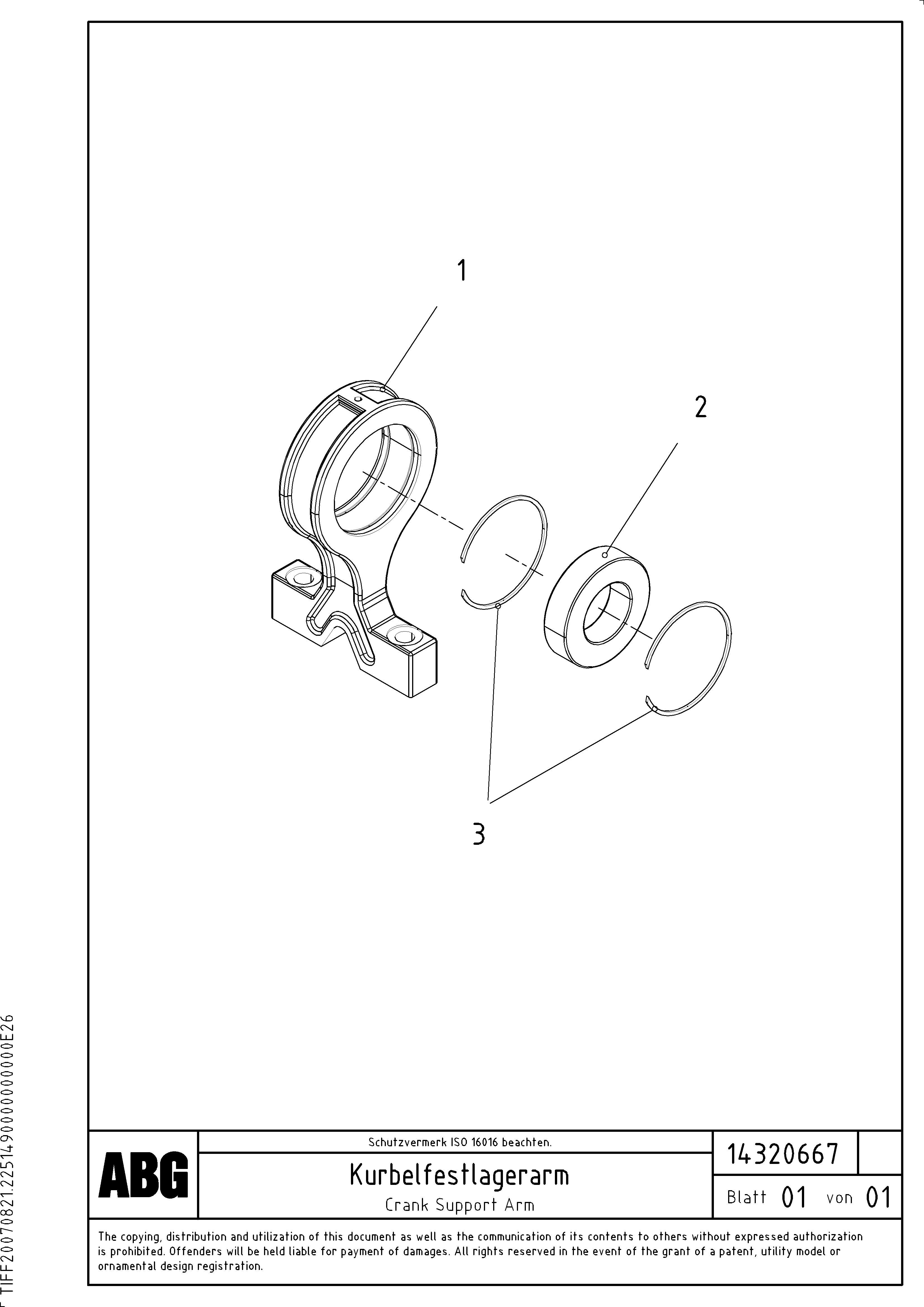 Схема запчастей Volvo VDT-V 88 GTC - 78952 Crank support arm, long, for tamper on basic and extendable screed VDT-V 88 ETC ATT. SCREEDS 3,0 - 9,0M ABG7820, ABG7820B