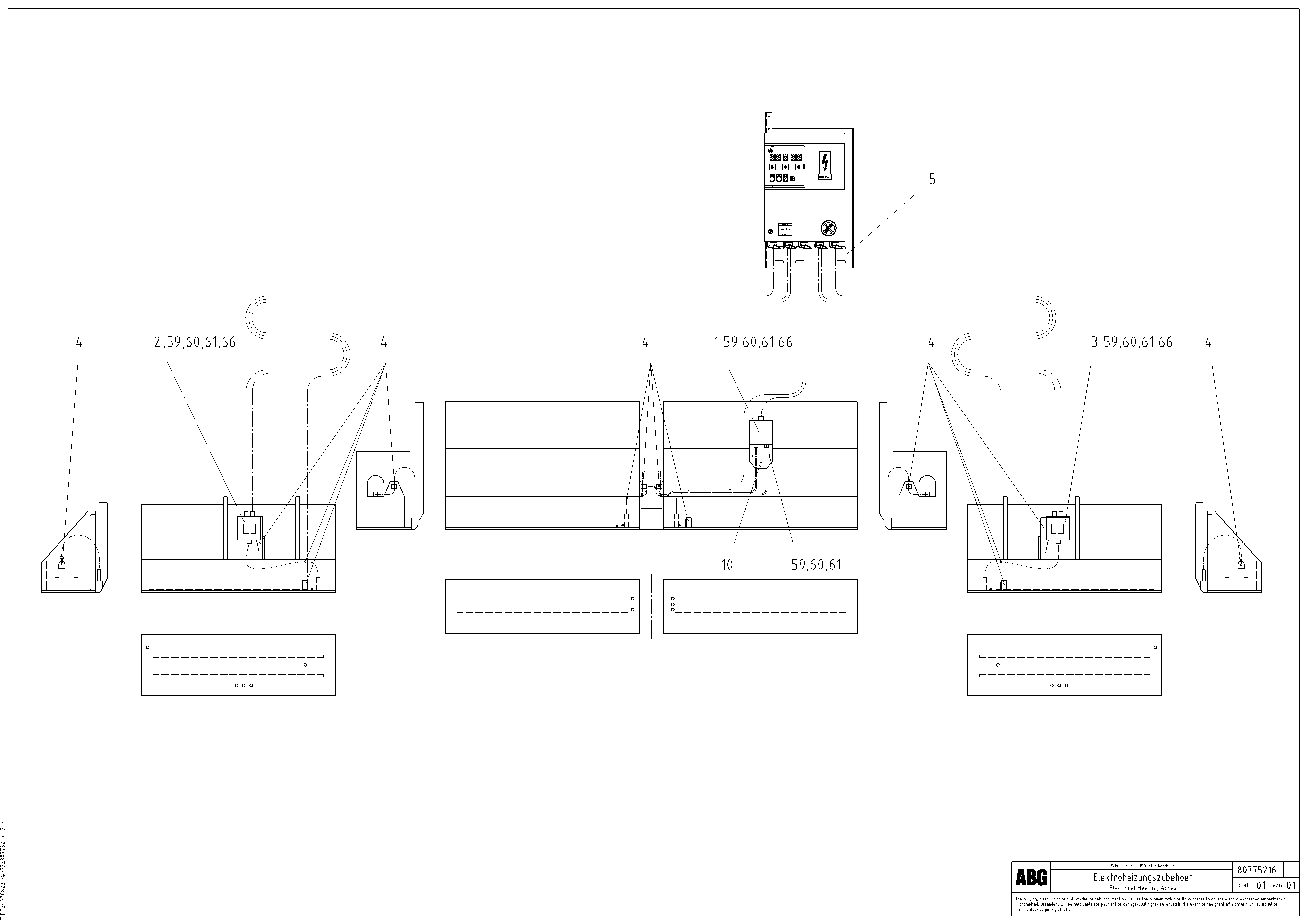 Схема запчастей Volvo VDT-V 88 GTC - 73407 Electrical heating accessories for basic and extandable screed VDT-V 88 ETC ATT. SCREEDS 3,0 - 9,0M ABG8820, ABG8820B