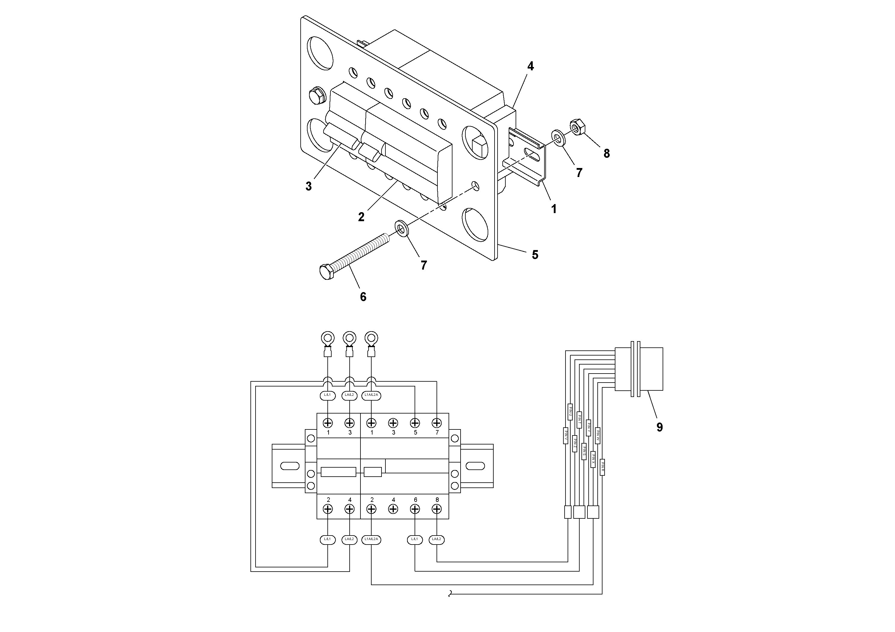 Схема запчастей Volvo Wedgelocks - 62901 Breaker Wiring Harness Assembly WEDGE-LOCK 10 ELECTRIC