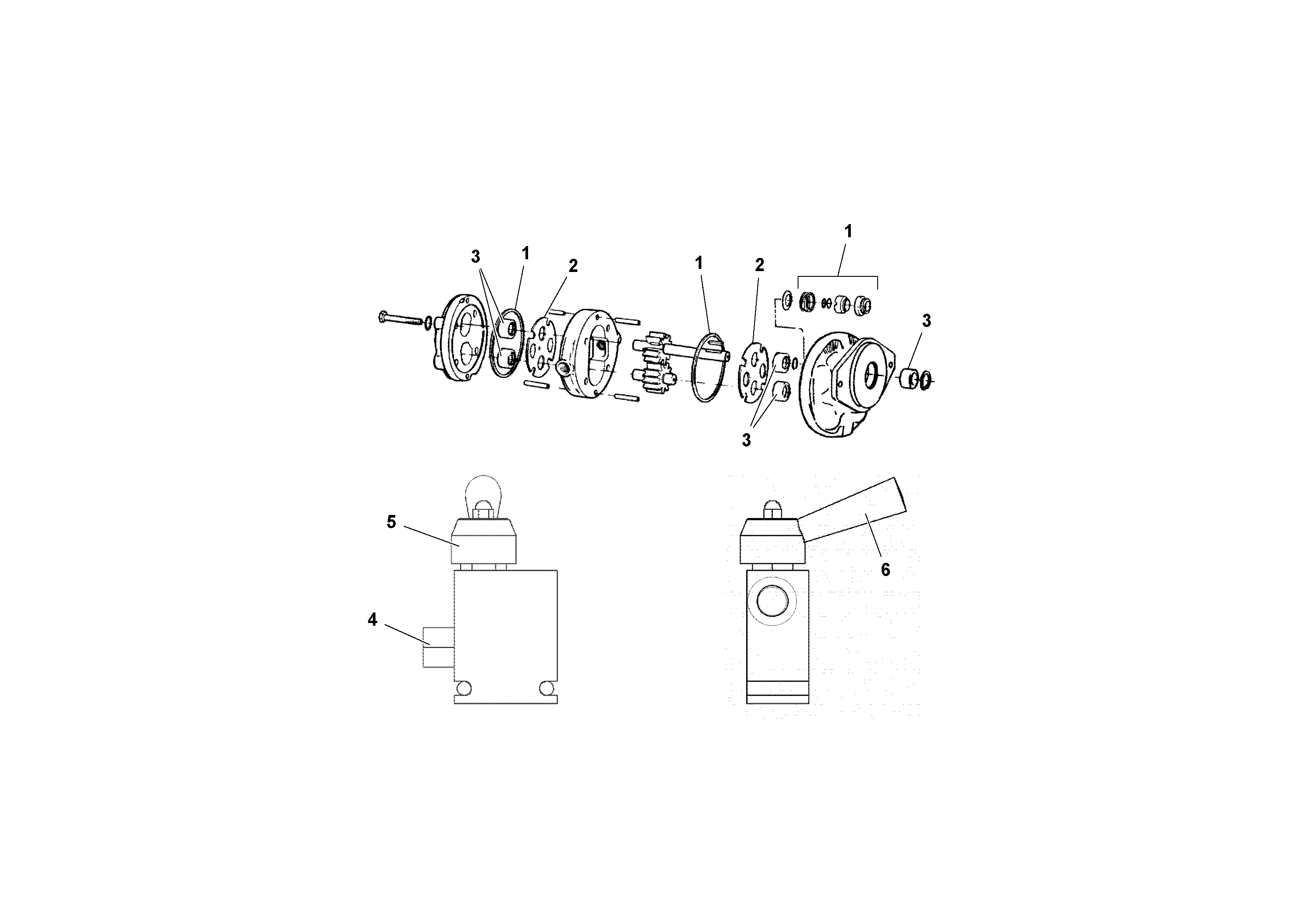 Схема запчастей Volvo Wedgelocks - 81484 Vibrator Flow Control Valve and Motor Components WEDGE-LOCK 10 ELECTRIC