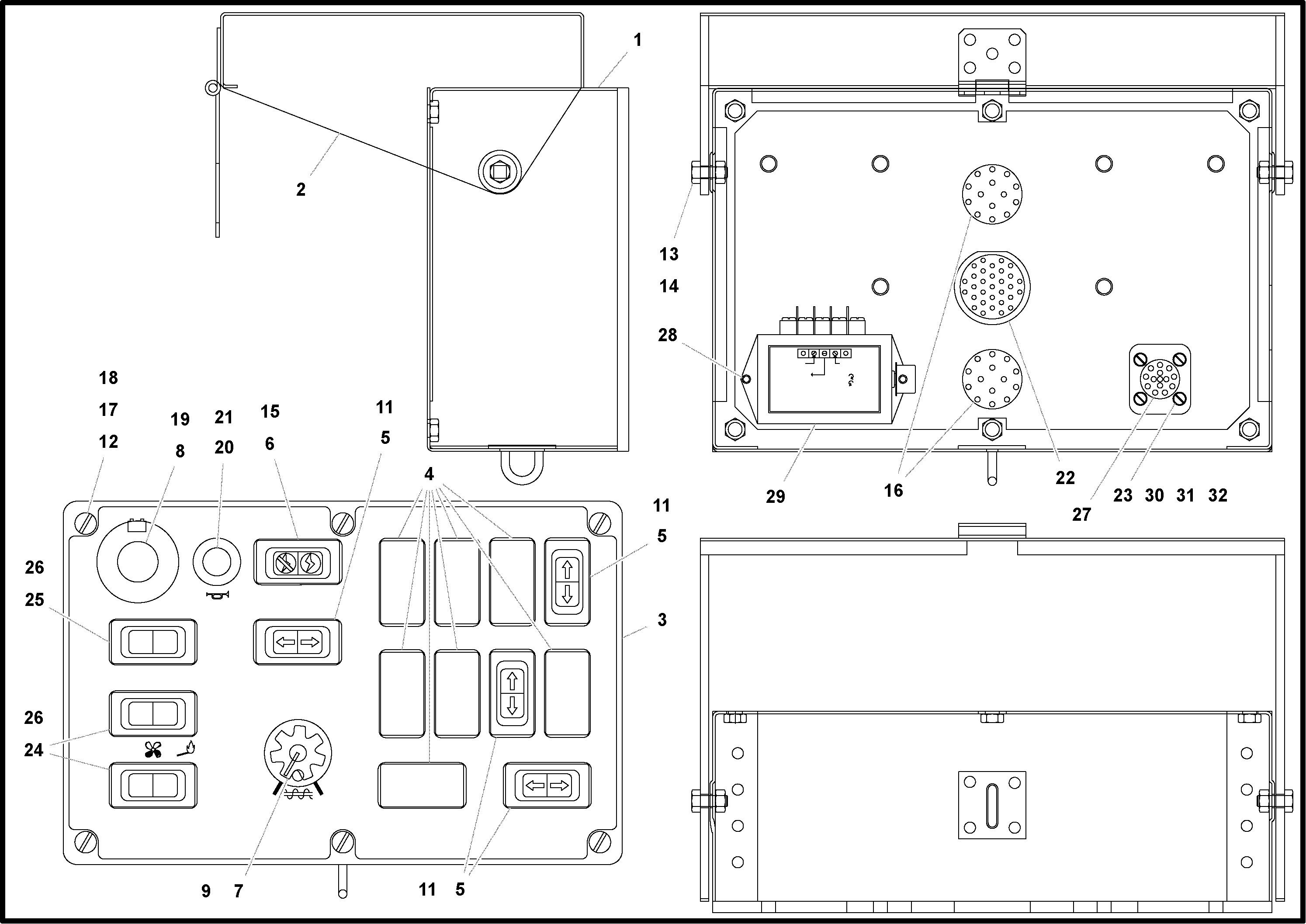 Схема запчастей Volvo Wedgelocks - 63845 Control Box Assembly WEDGE-LOCK 10