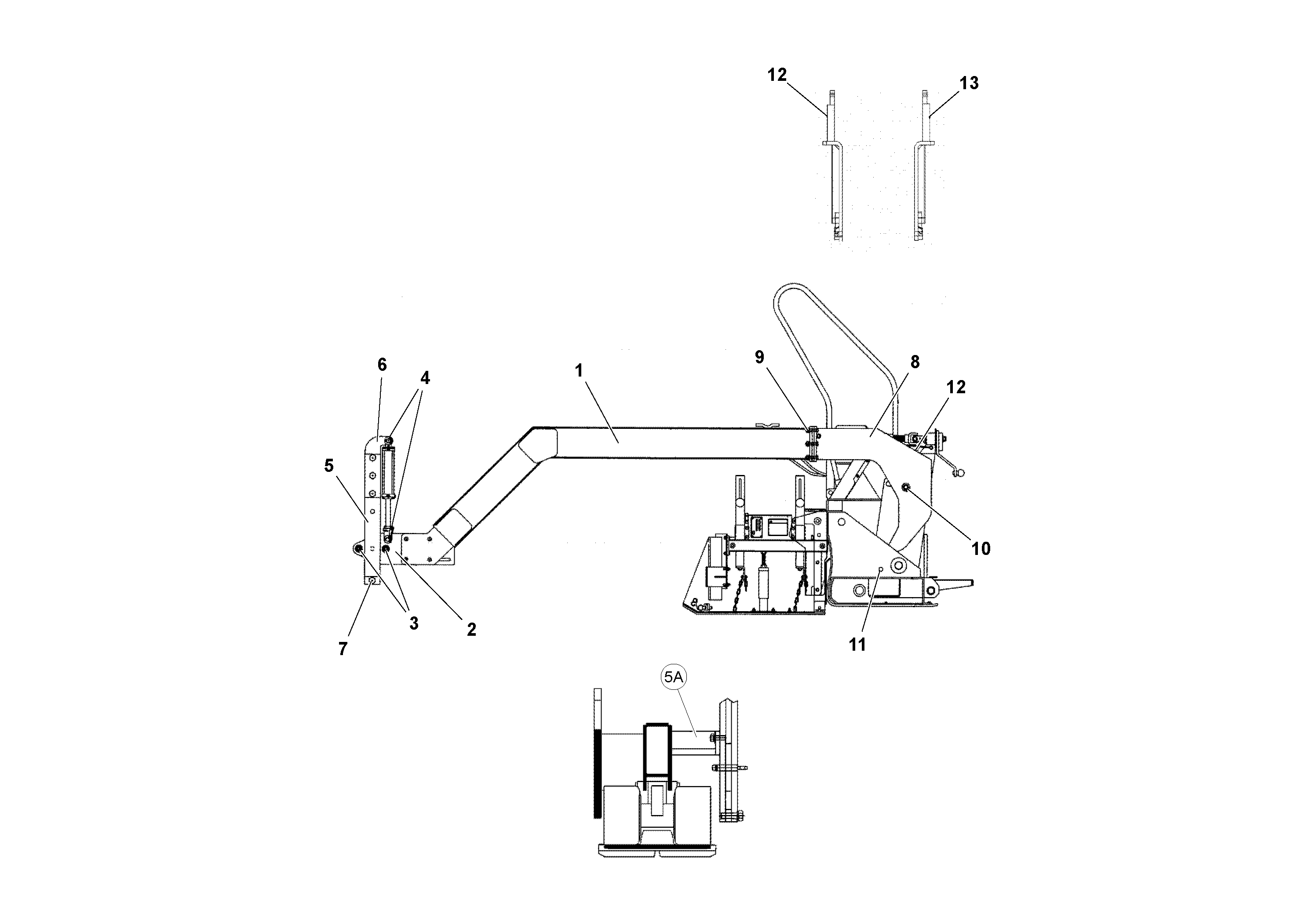 Схема запчастей Volvo Wedgelocks - 2490 Side Arm Arrangement WEDGE-LOCK 10 ELECTRIC