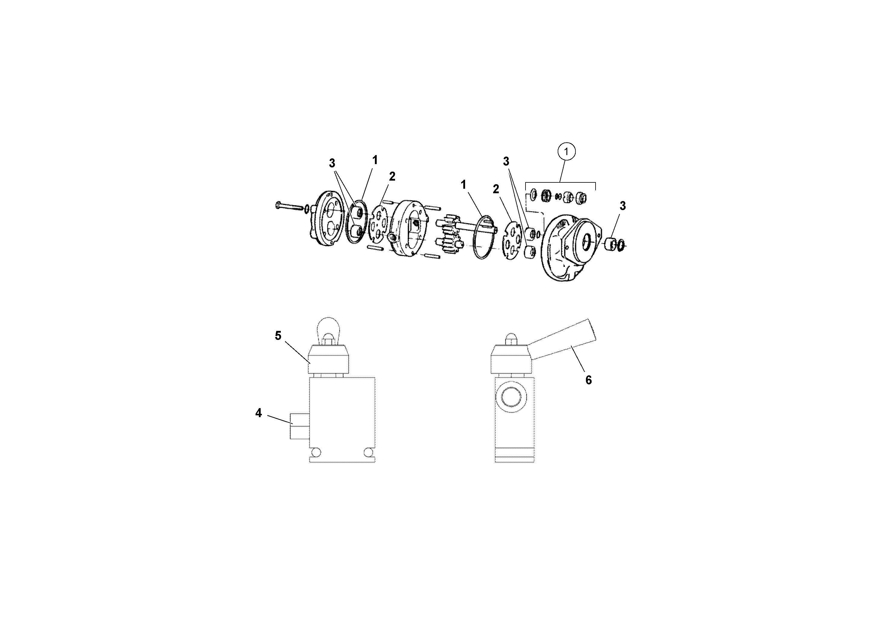 Схема запчастей Volvo Wedgelocks - 85352 Vibrator Flow Control Valve and Motor Components WEDGE-LOCK 10