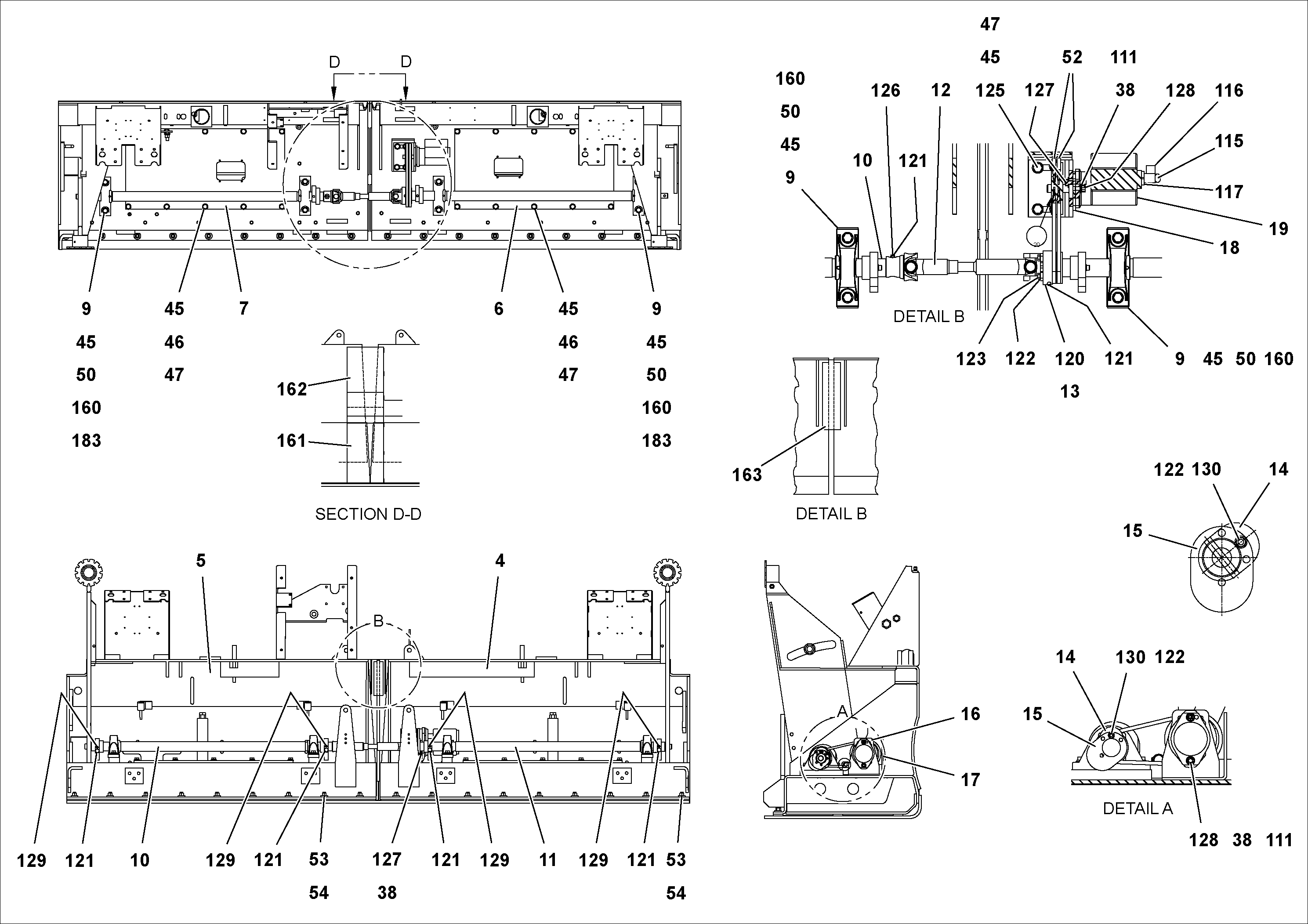Схема запчастей Volvo Wedgelocks - 62917 Vibrator Shafts and Motor WEDGE-LOCK 10 ELECTRIC
