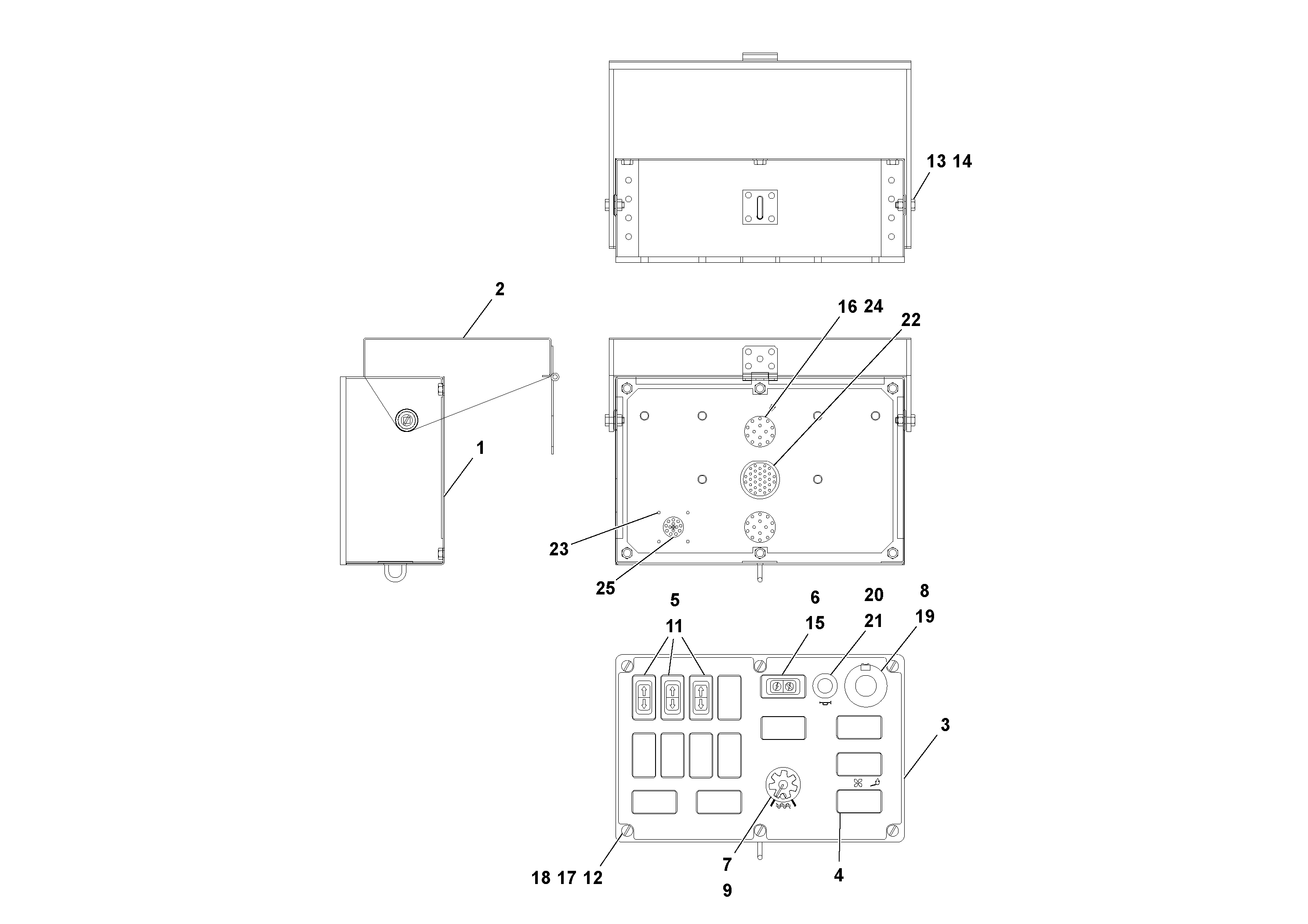 Схема запчастей Volvo Wedgelocks - 62897 Control Box Assembly WEDGE-LOCK 10 ELECTRIC