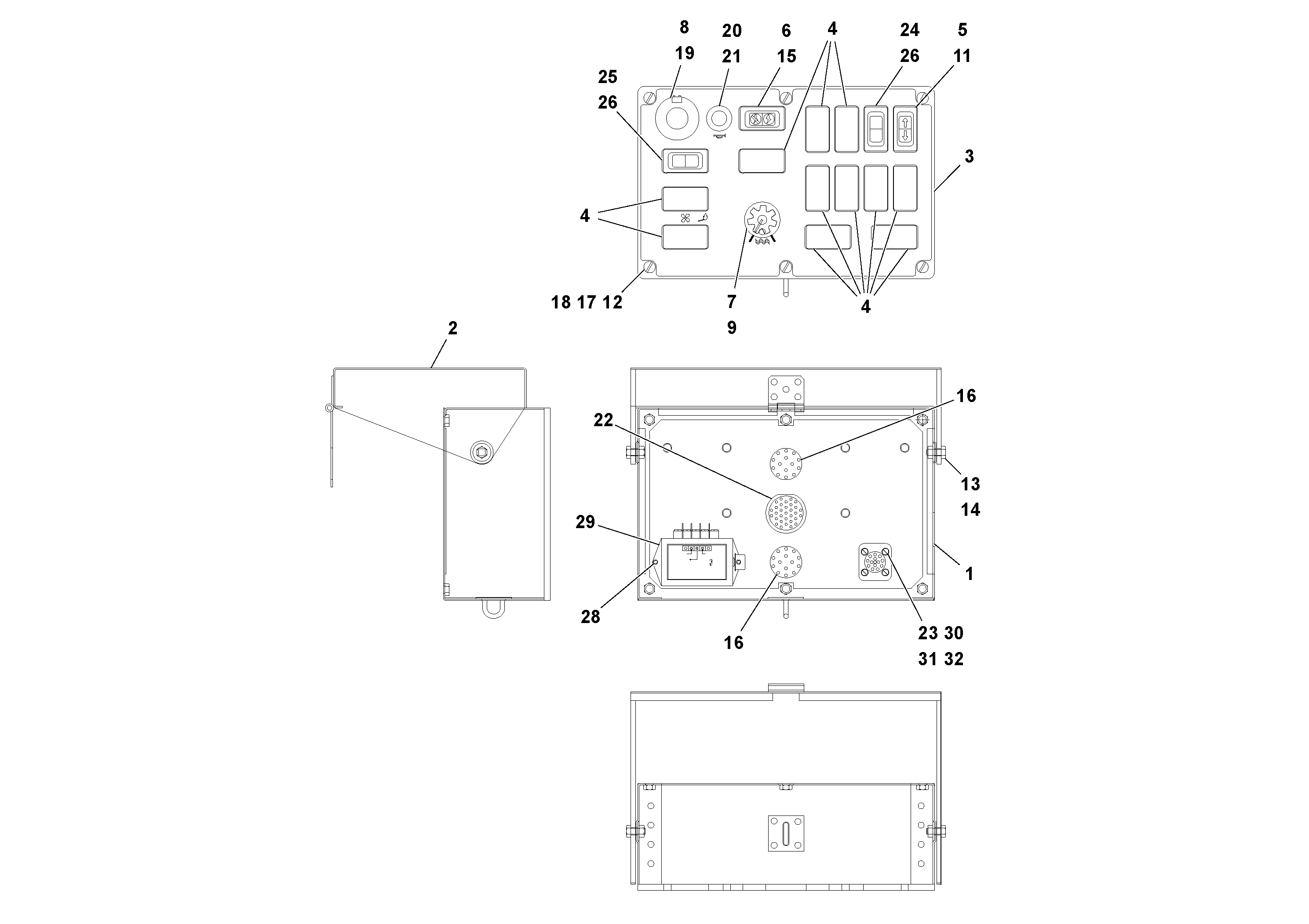 Схема запчастей Volvo Wedgelocks - 62898 Control Box Assembly WEDGE-LOCK 10 ELECTRIC