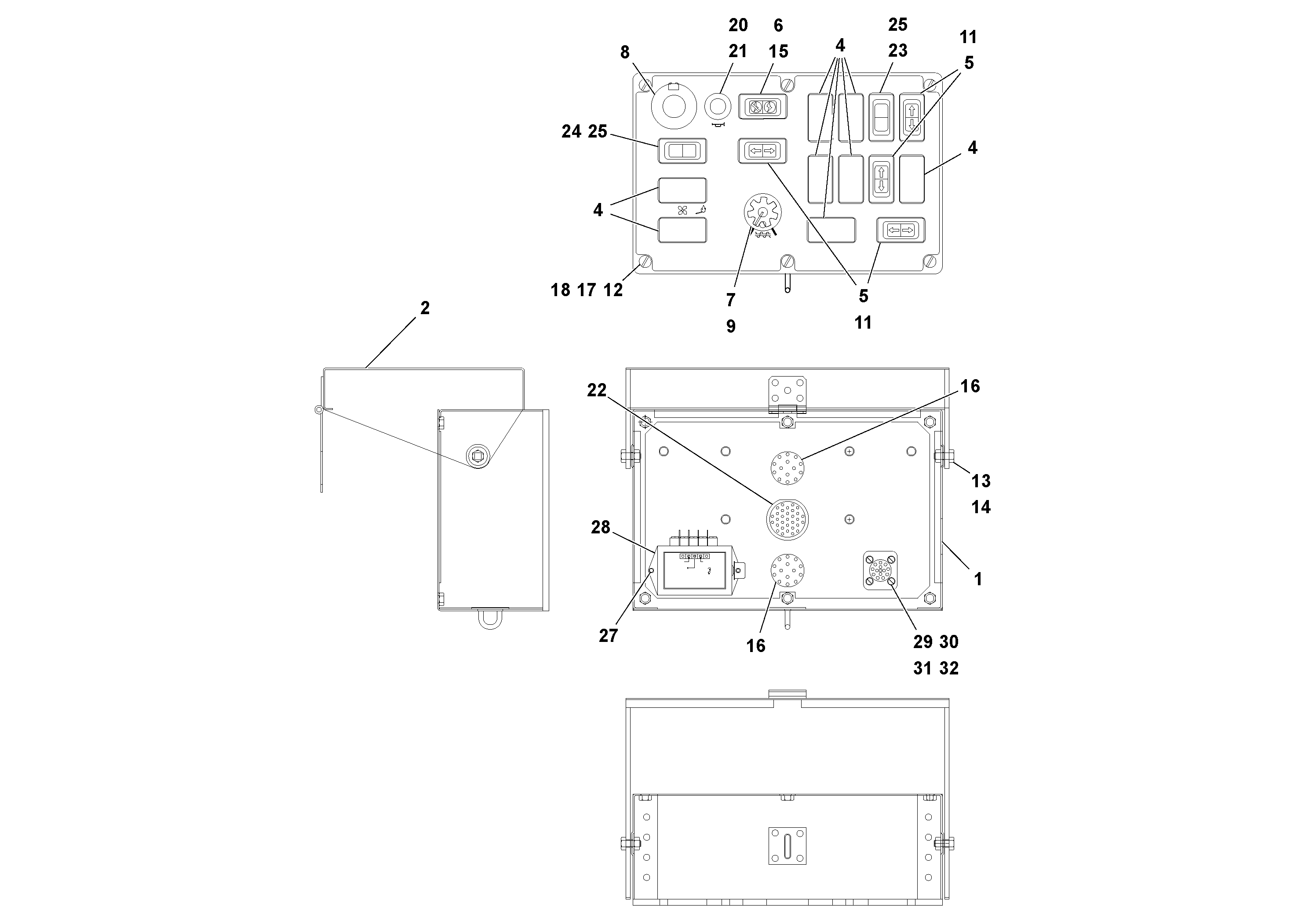 Схема запчастей Volvo Wedgelocks - 62900 Control Box Assembly WEDGE-LOCK 10 ELECTRIC