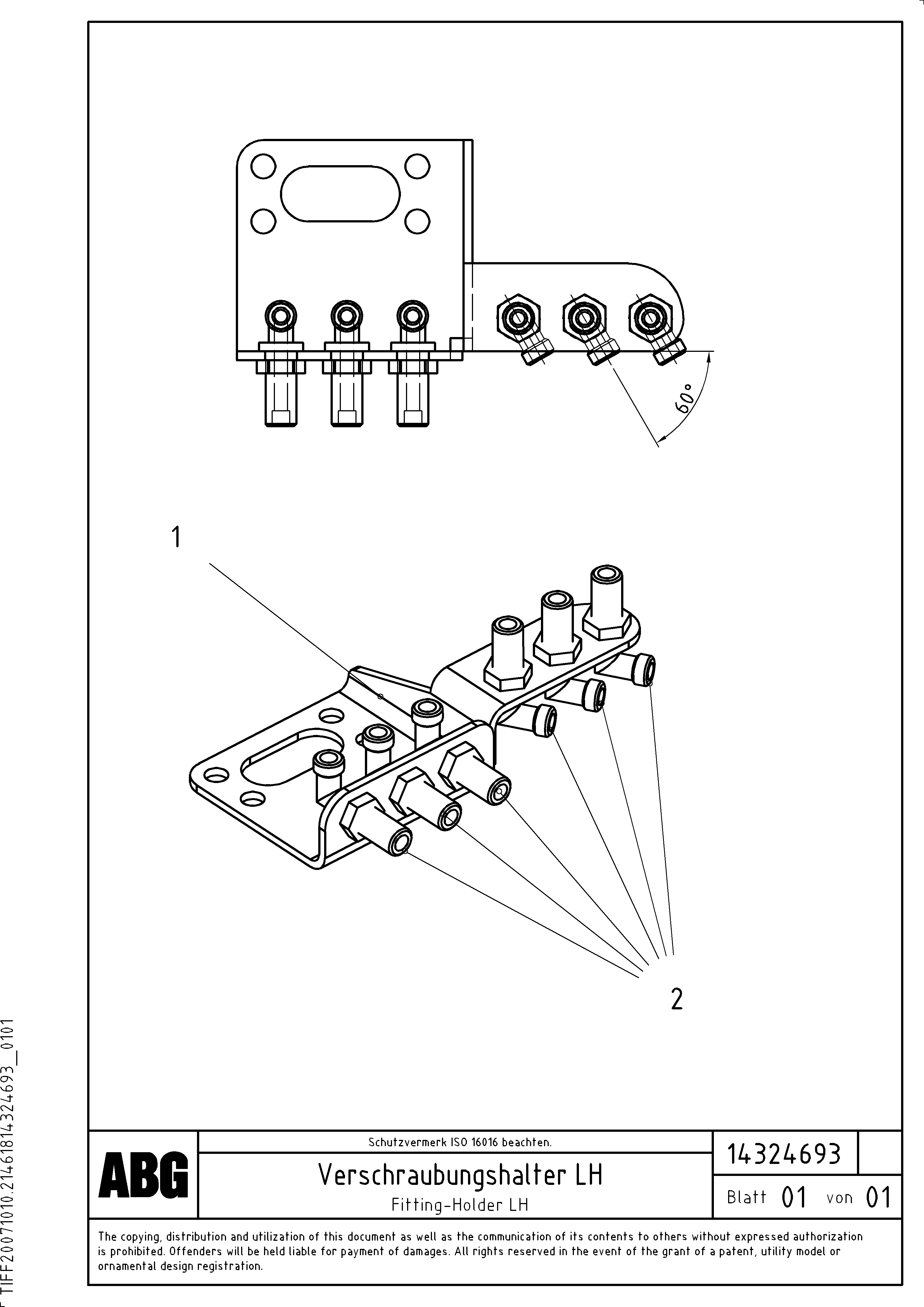 Схема запчастей Volvo VB 79 ETC - 69410 Fitting holder on basic screed VB 79 ETC ATT. SCREEDS 2,5 - 9,0M ABG7820, ABG7820B