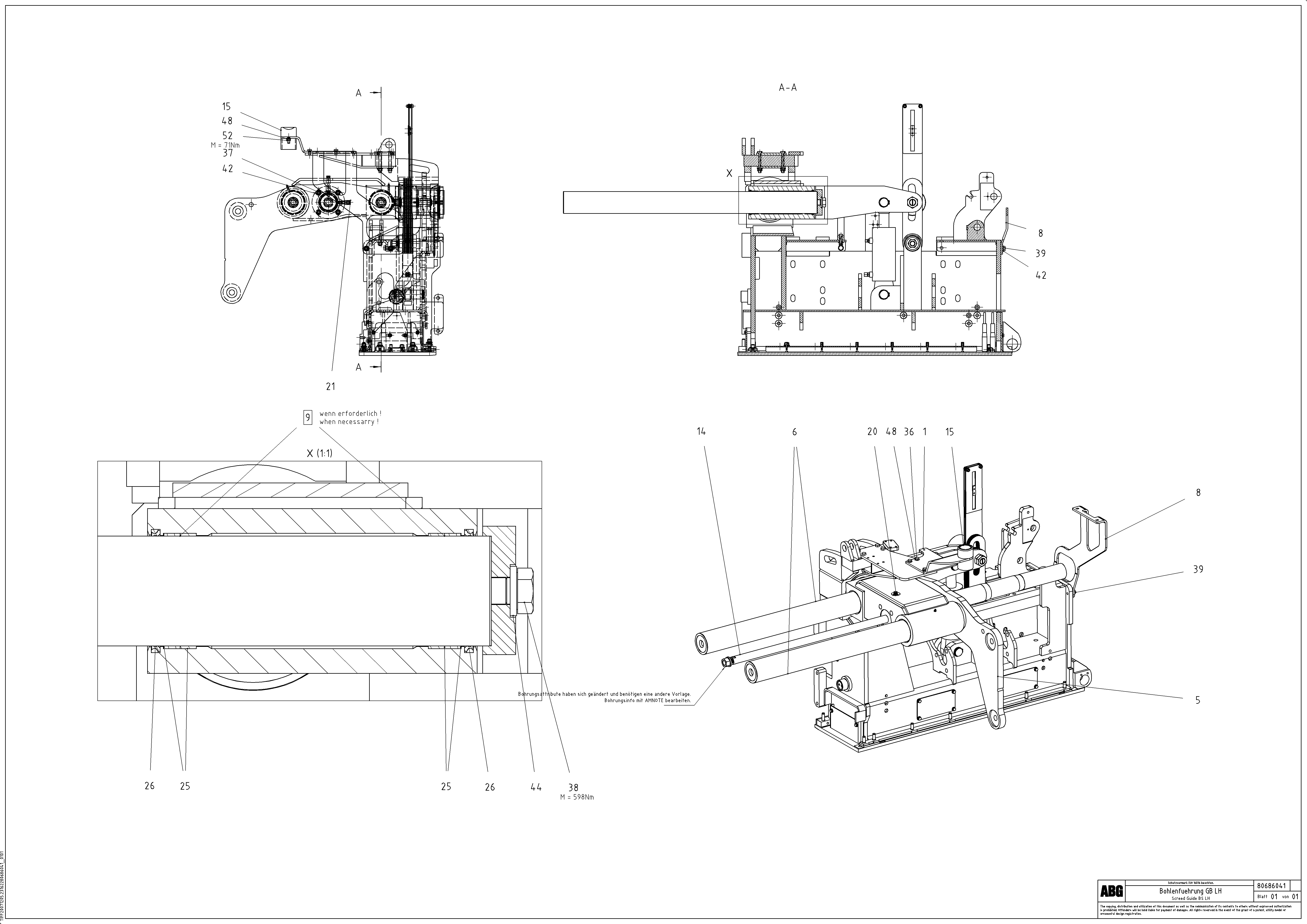 Схема запчастей Volvo VB 79 ETC - 69419 Screed guide for basic screed VB 79 ETC ATT. SCREEDS 2,5 - 9,0M ABG7820, ABG7820B
