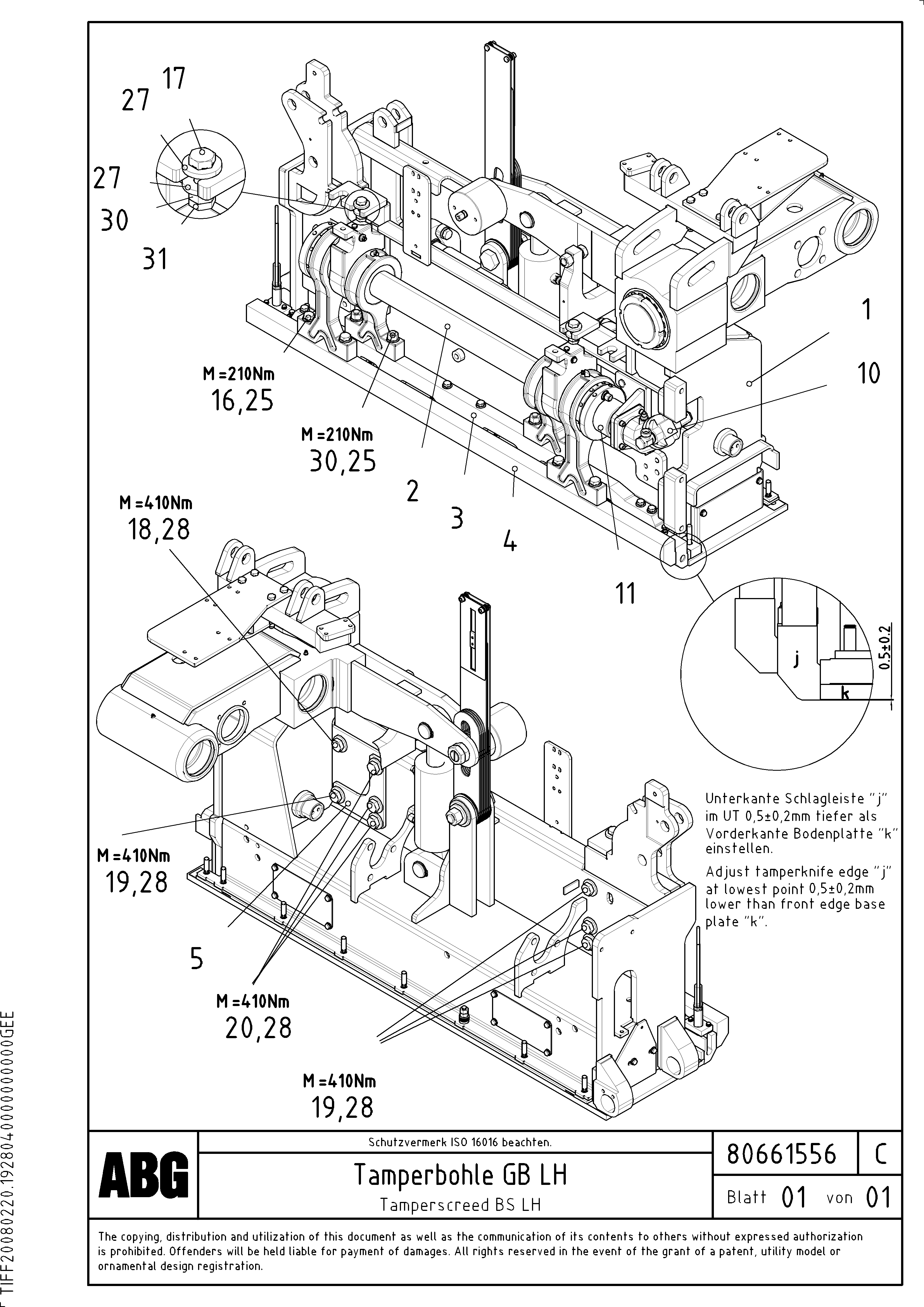 Схема запчастей Volvo VDT-V 89 ETC - 65535 Vib.-tamperscreed for basic screed VDT-V 89 ETC ATT. SCREEDS 3,0 - 9,0M ABG7820, ABG7820B
