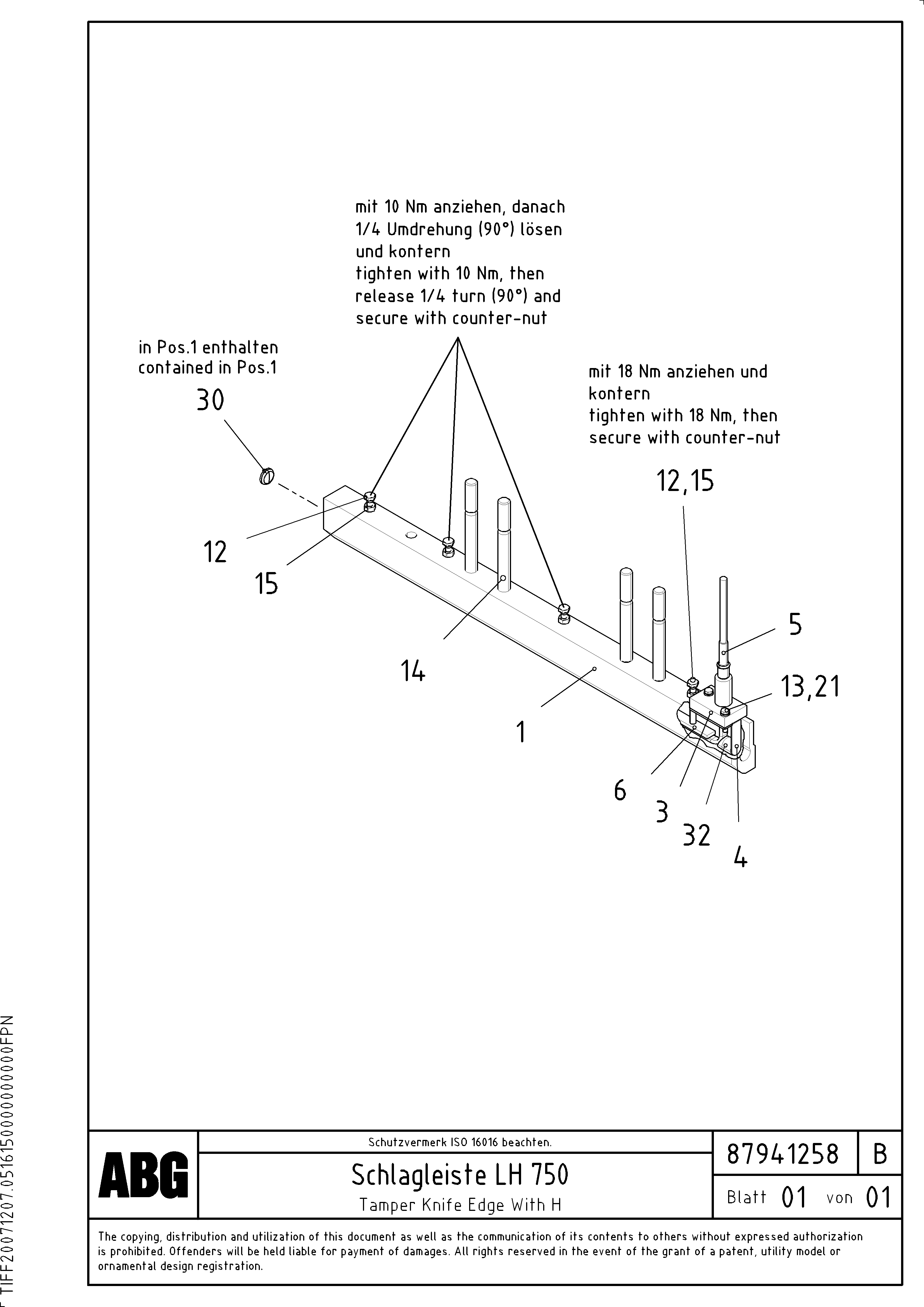 Схема запчастей Volvo VDT-V 89 ETC - 89364 Tamper knife edge with heat for extension VDT-V 89 ETC ATT. SCREEDS 3,0 - 9,0M ABG7820, ABG7820B