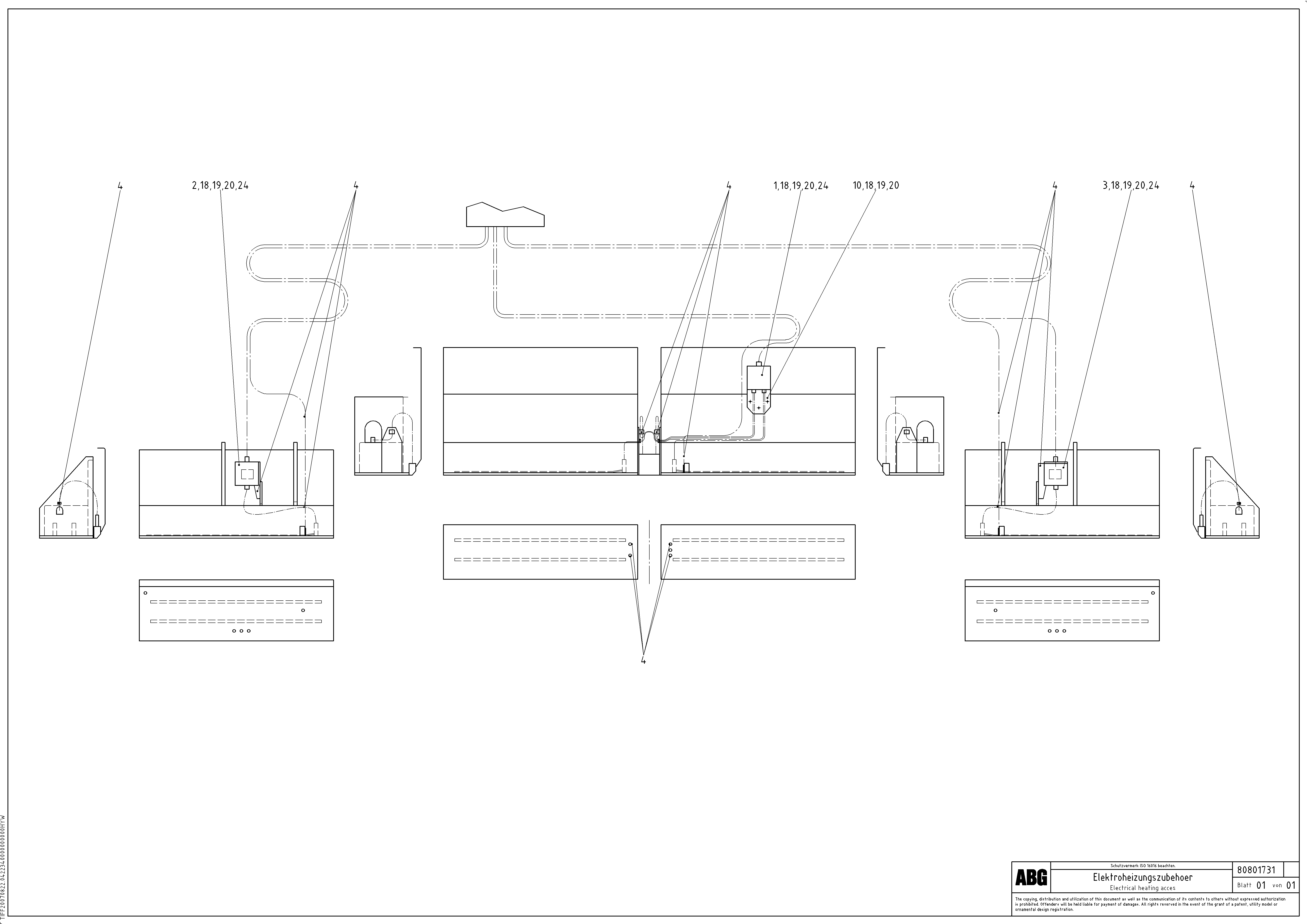Схема запчастей Volvo VDT-V 89 ETC - 64508 Electrical heating accessories for basic and extandable screed VDT-V 89 ETC ATT. SCREEDS 3,0 - 9,0M ABG9820