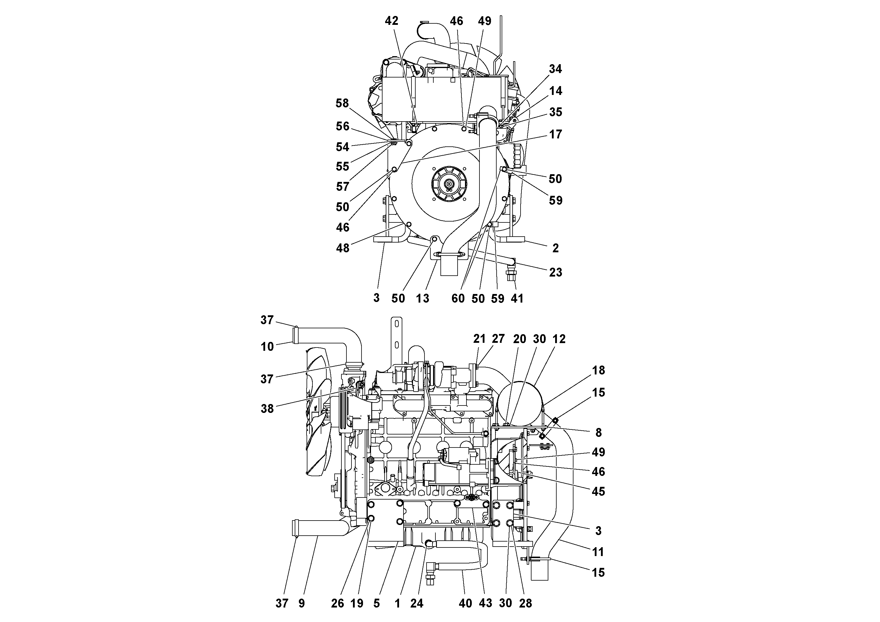 Схема запчастей Volvo PT125R S/N 197470- - 106632 Двигатель в сборе 
