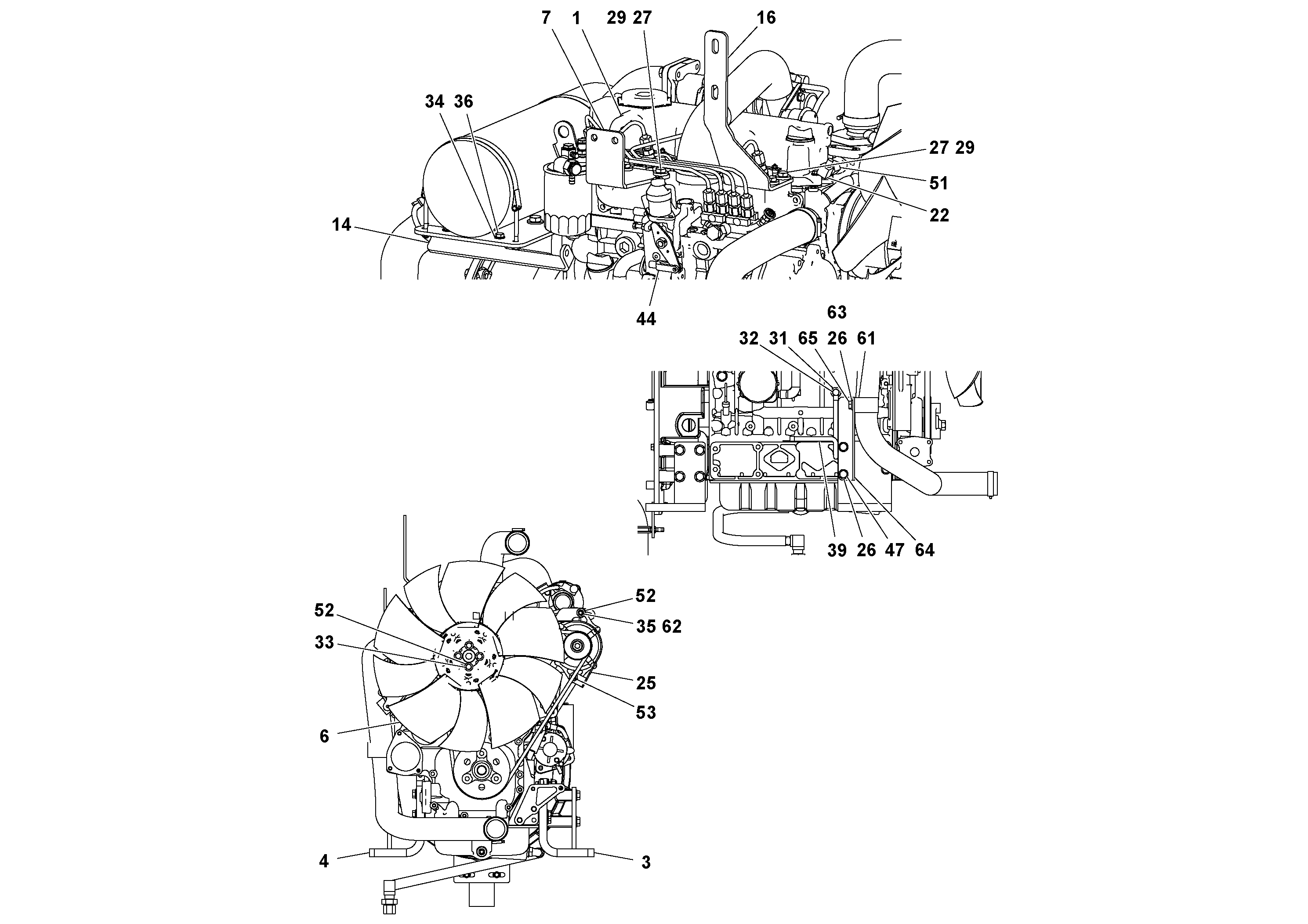 Схема запчастей Volvo PT125R S/N 197470- - 98879 Двигатель в сборе 