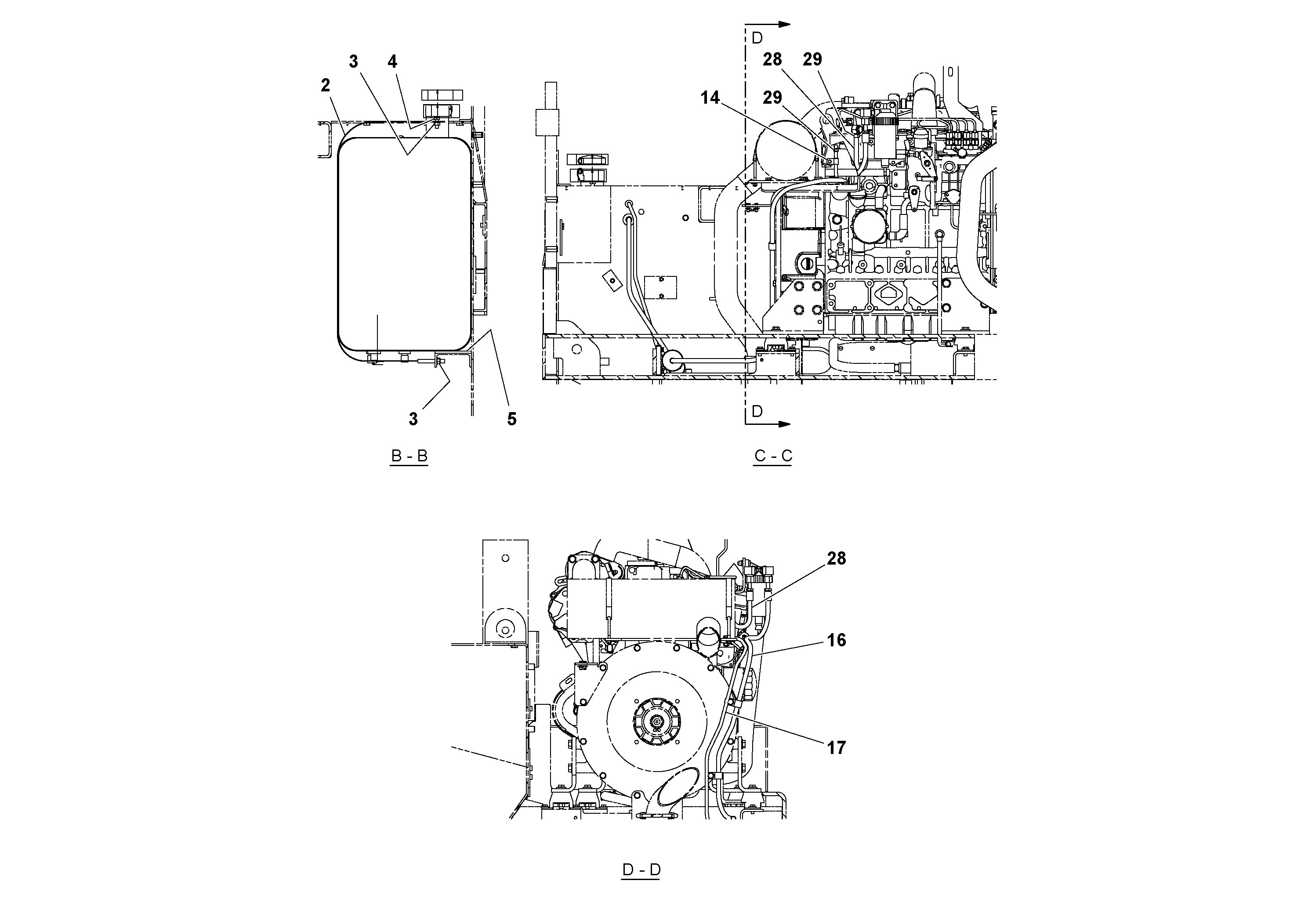 Схема запчастей Volvo PT125R S/N 197470- - 54128 Fuel Tank Installation 