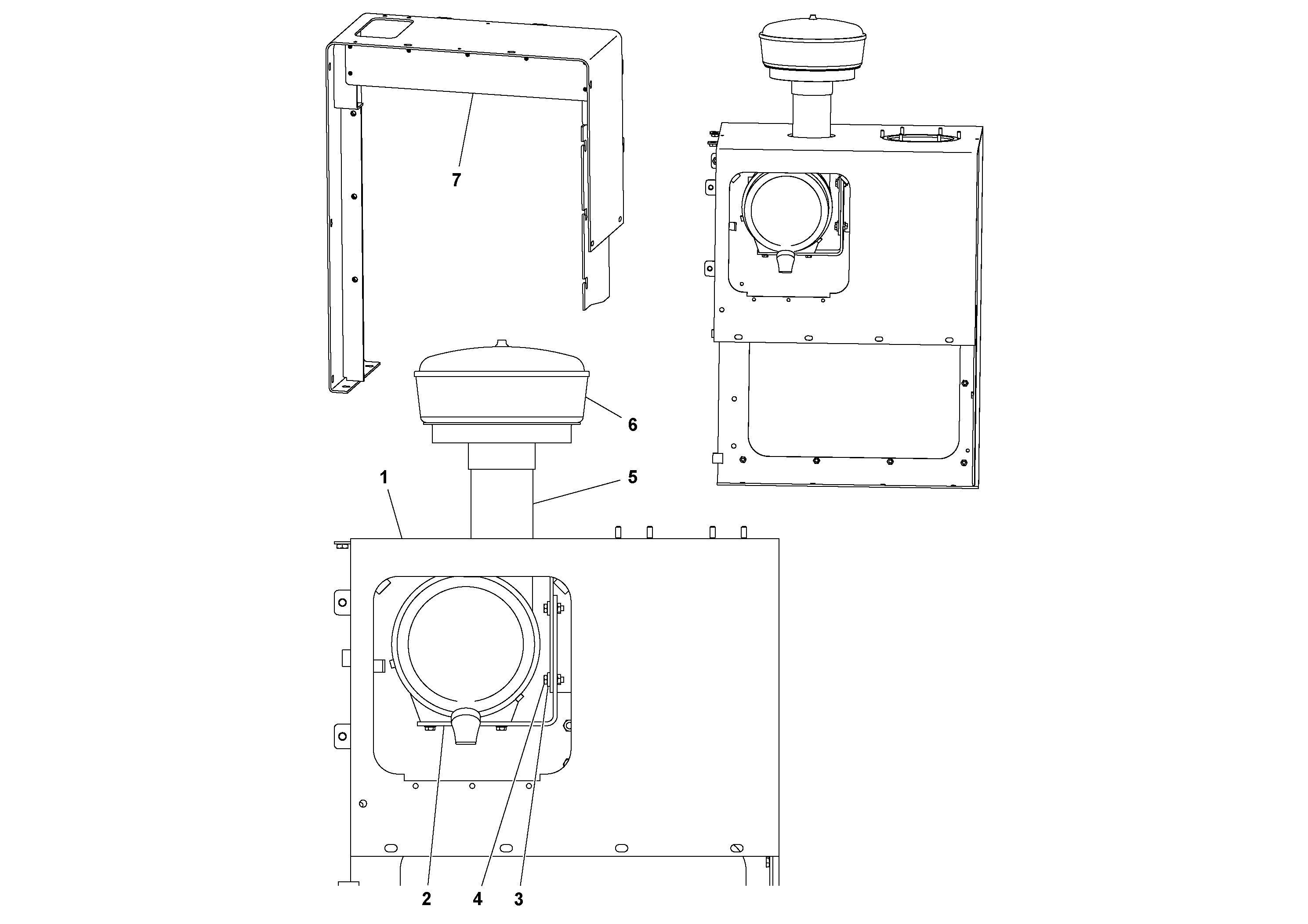 Схема запчастей Volvo PT125R S/N 197470- - 95127 Air Pre-cleaner Installation 