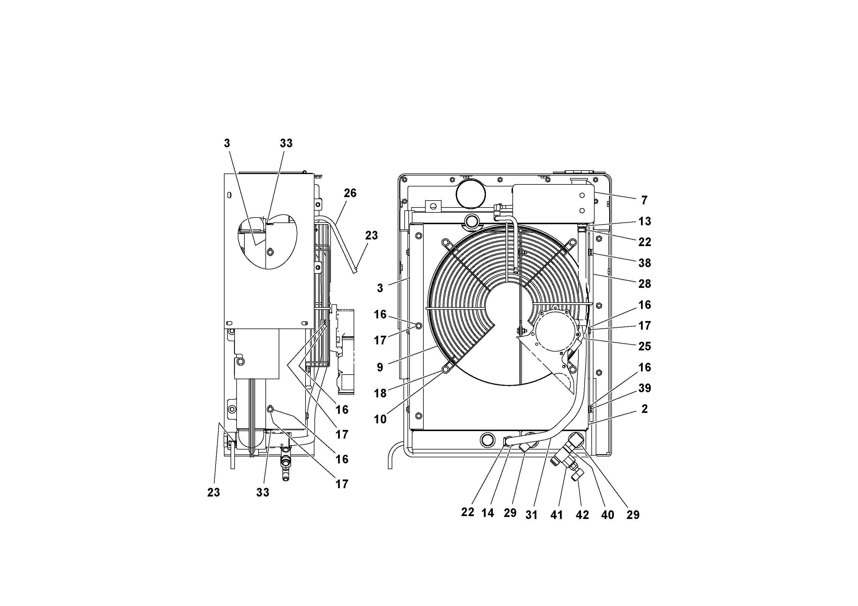 Схема запчастей Volvo PT125R S/N 197470- - 63746 Radiator installation 