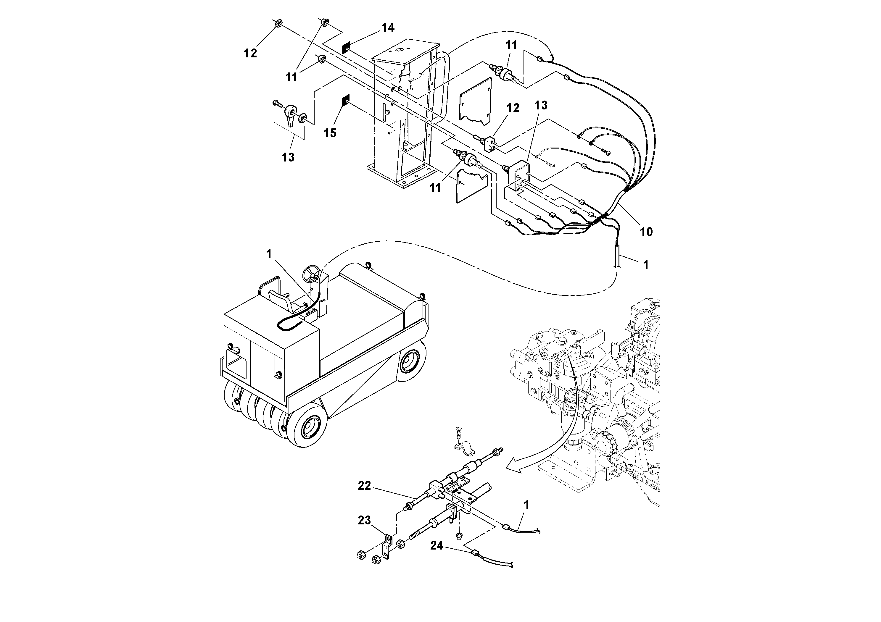 Схема запчастей Volvo PT125R S/N 197470- - 7389 Brake/signal/hazard Lights Installation 