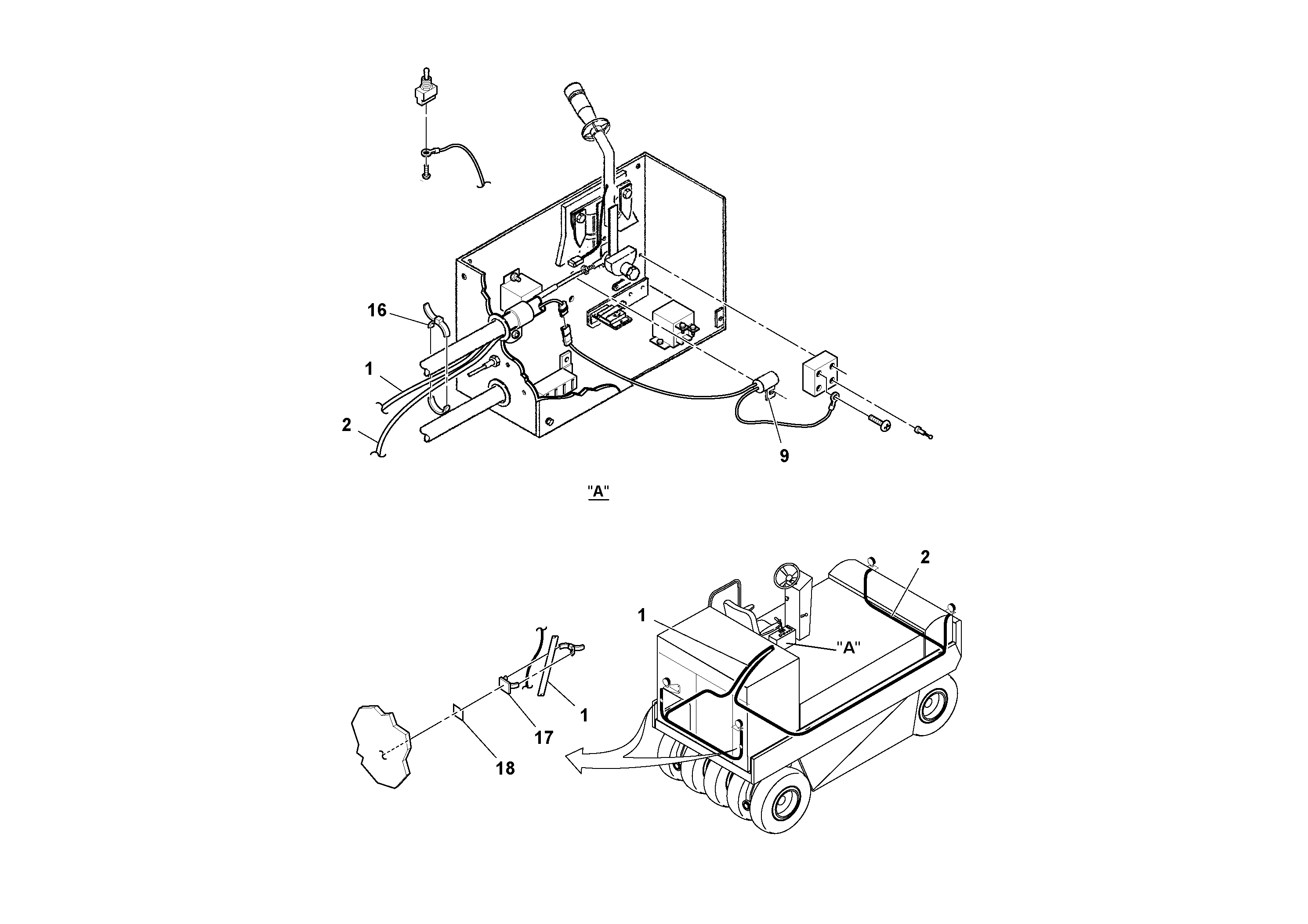 Схема запчастей Volvo PT125R S/N 197470- - 7390 Flashing Hazard Light/Turn Signal Installation 