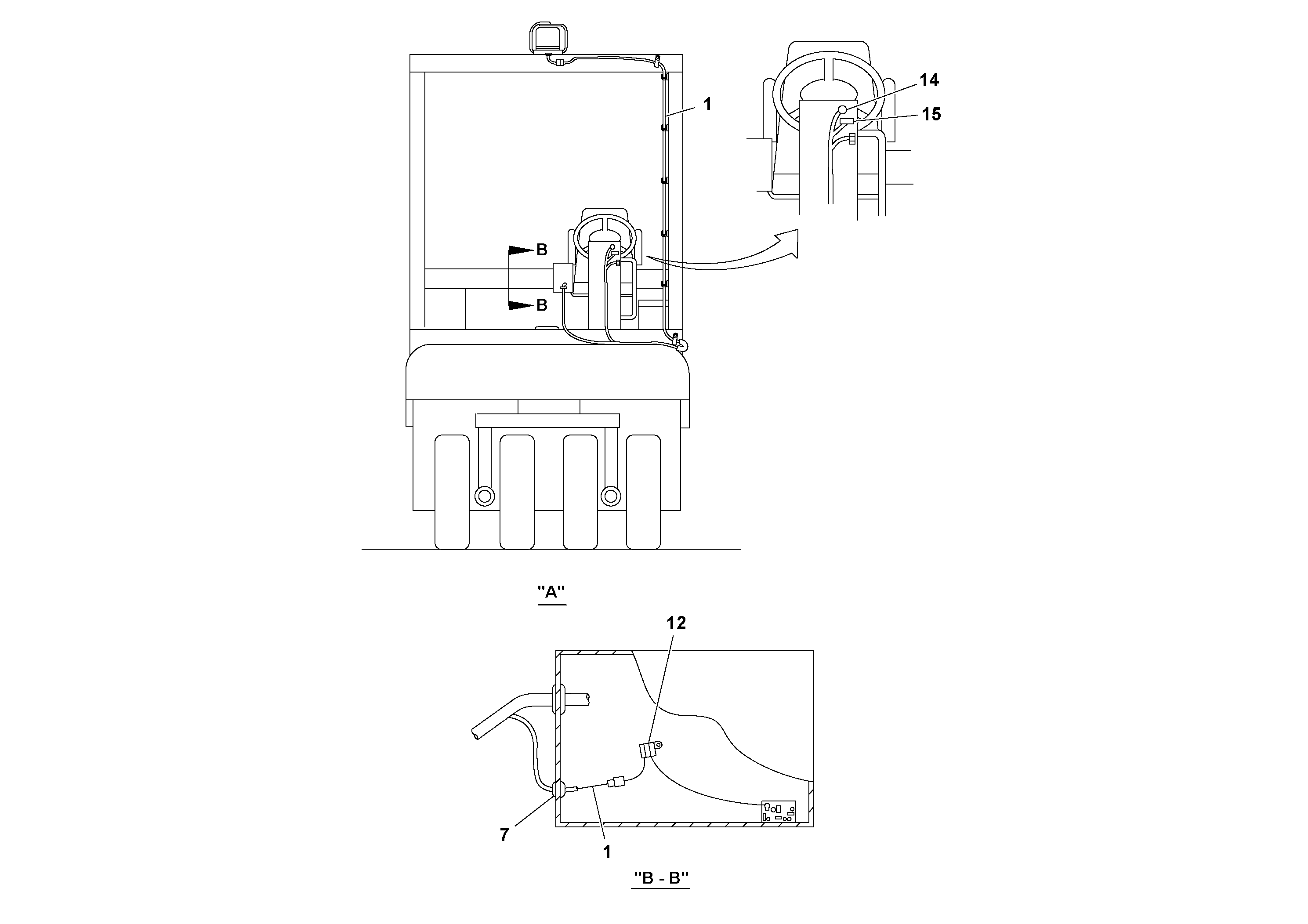 Схема запчастей Volvo PT125R S/N 197470- - 7552 Rotating beacon Installation 